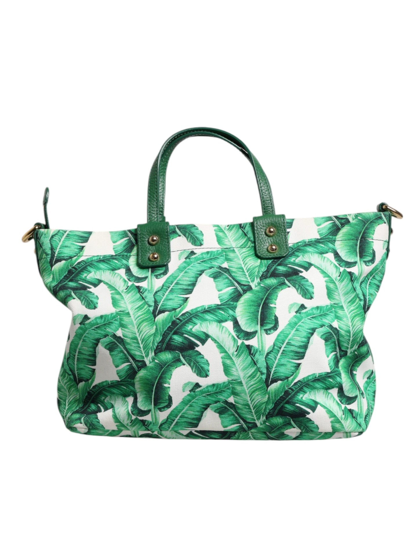 Sac fourre-tout en toile verte Dolce & Gabbana Botanical Garden pour femme