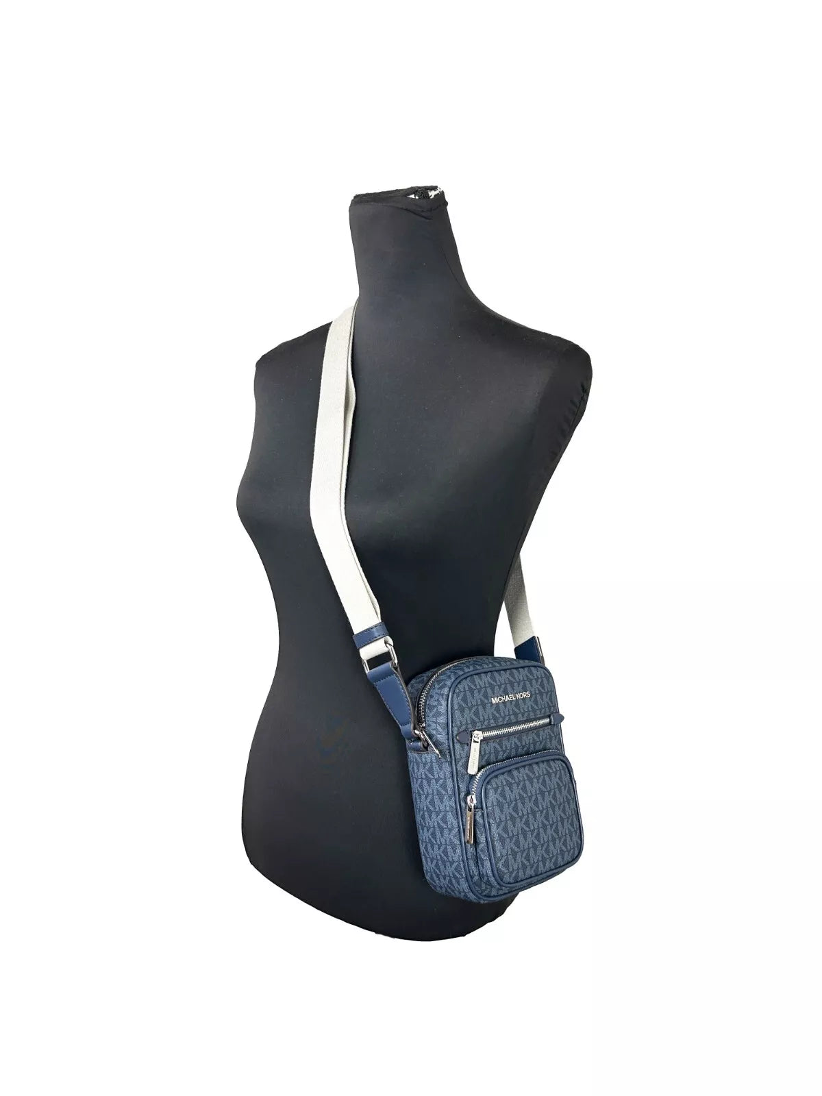 Sac bandoulière Michael Kors North South Medium bleu marine