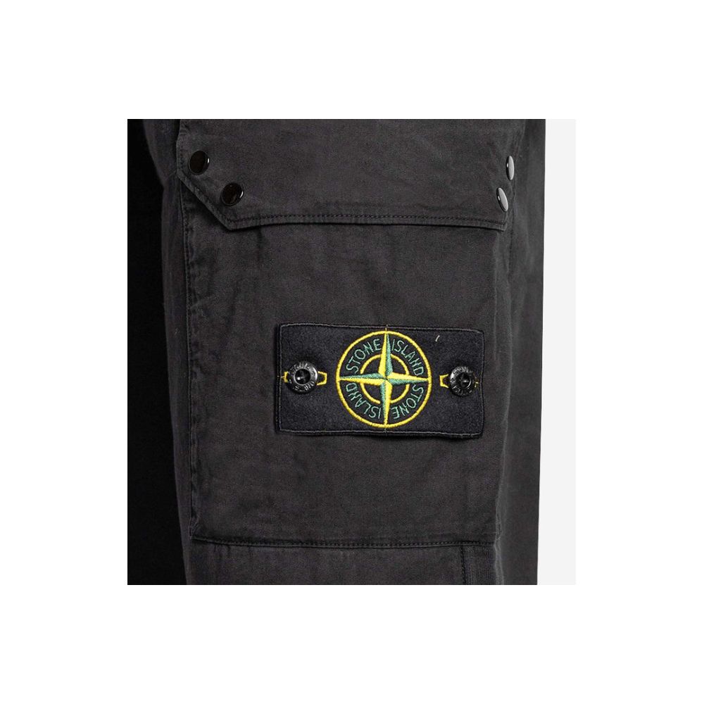 Stone Island – Schwarze Trainingshose aus Baumwolle für Herren