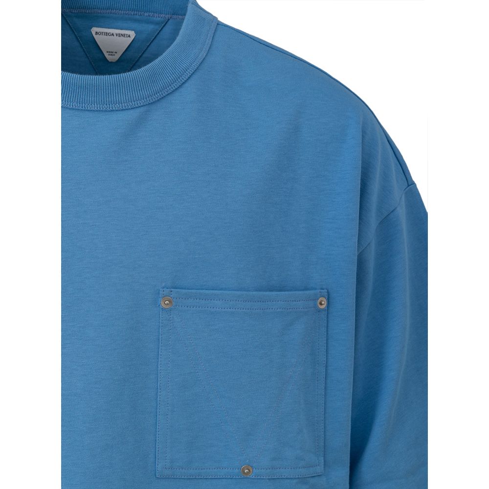 Bottega Veneta Blaues Baumwoll-T-Shirt