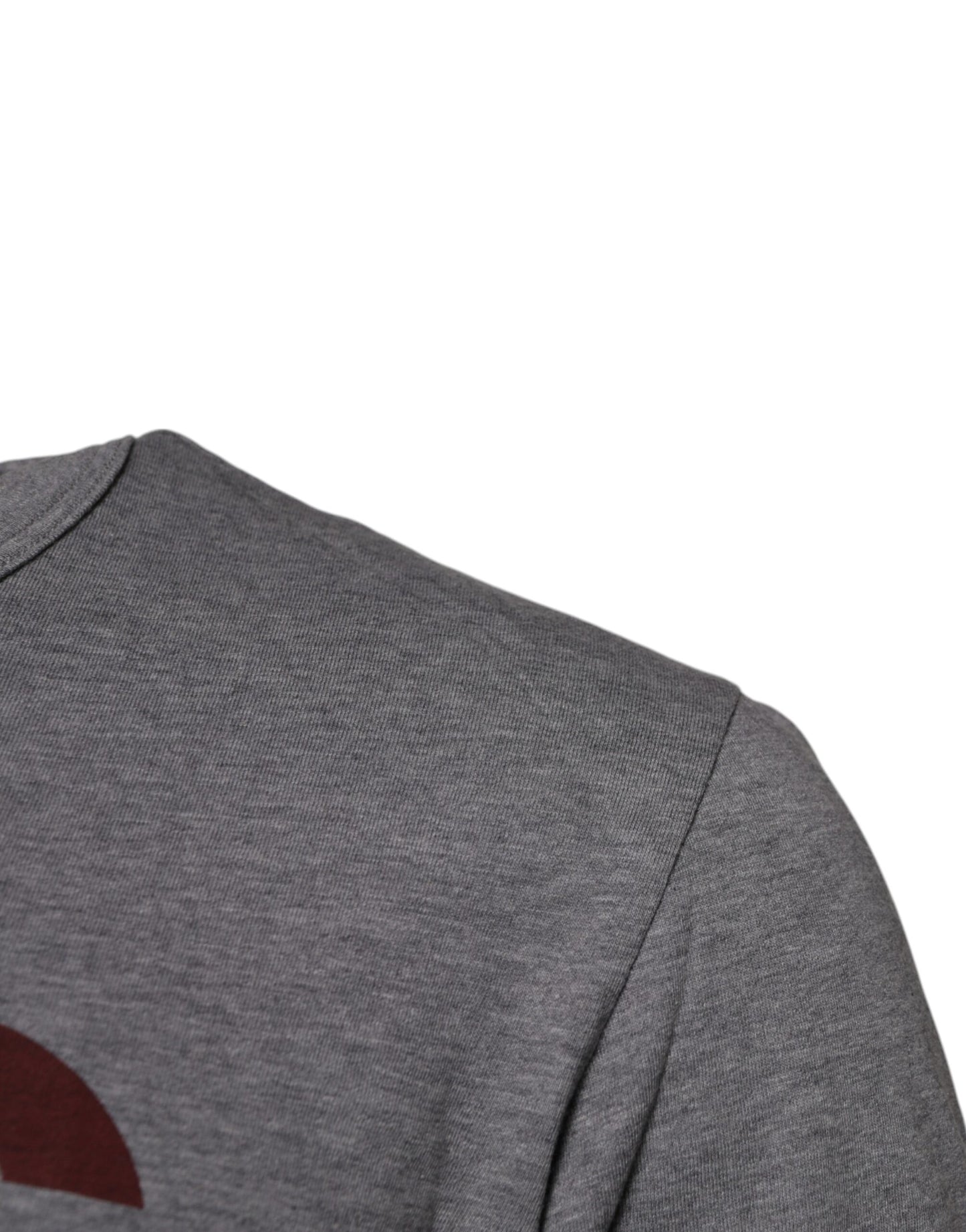 T-shirt ras du cou en coton gris avec logo Dolce & Gabbana pour homme