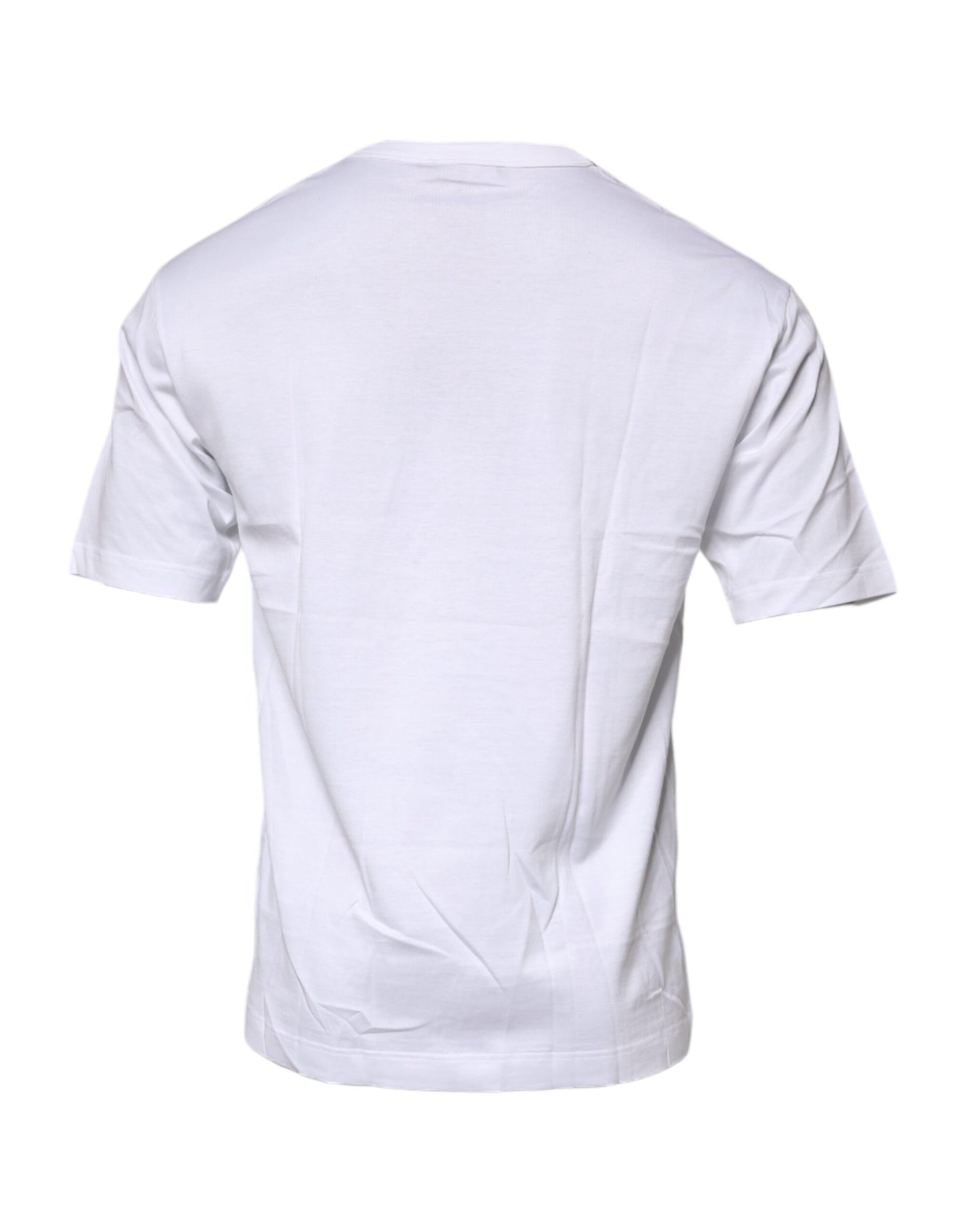 T-shirt ras du cou en coton blanc à imprimé floral Dolce & Gabbana