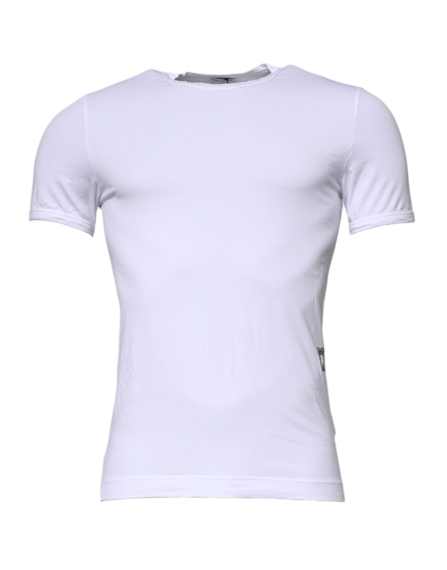 T-shirt ras du cou en coton stretch blanc Dolce & Gabbana