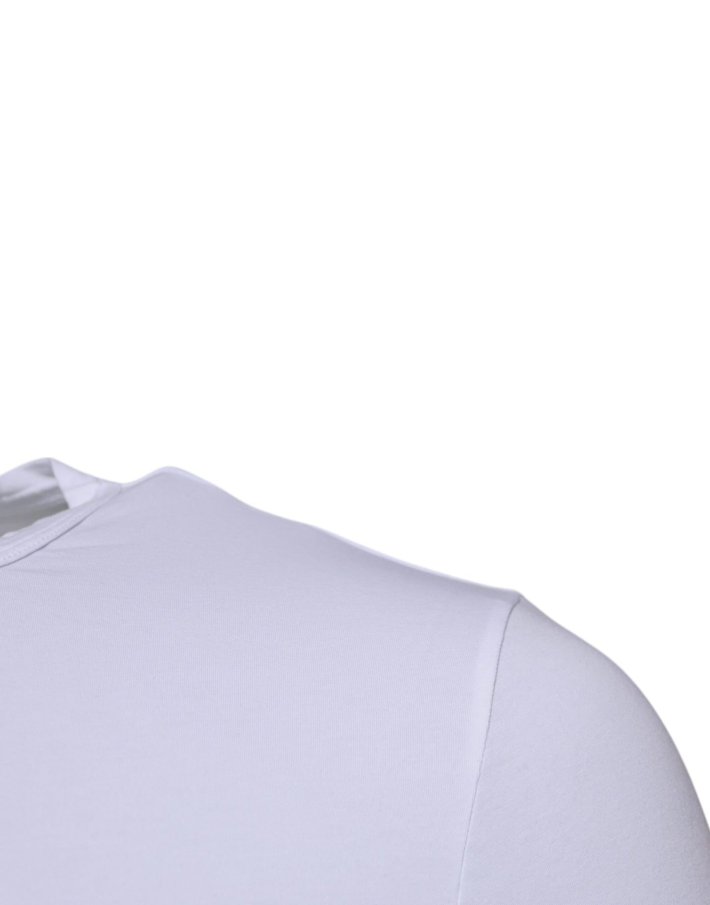T-shirt ras du cou en coton stretch blanc Dolce & Gabbana