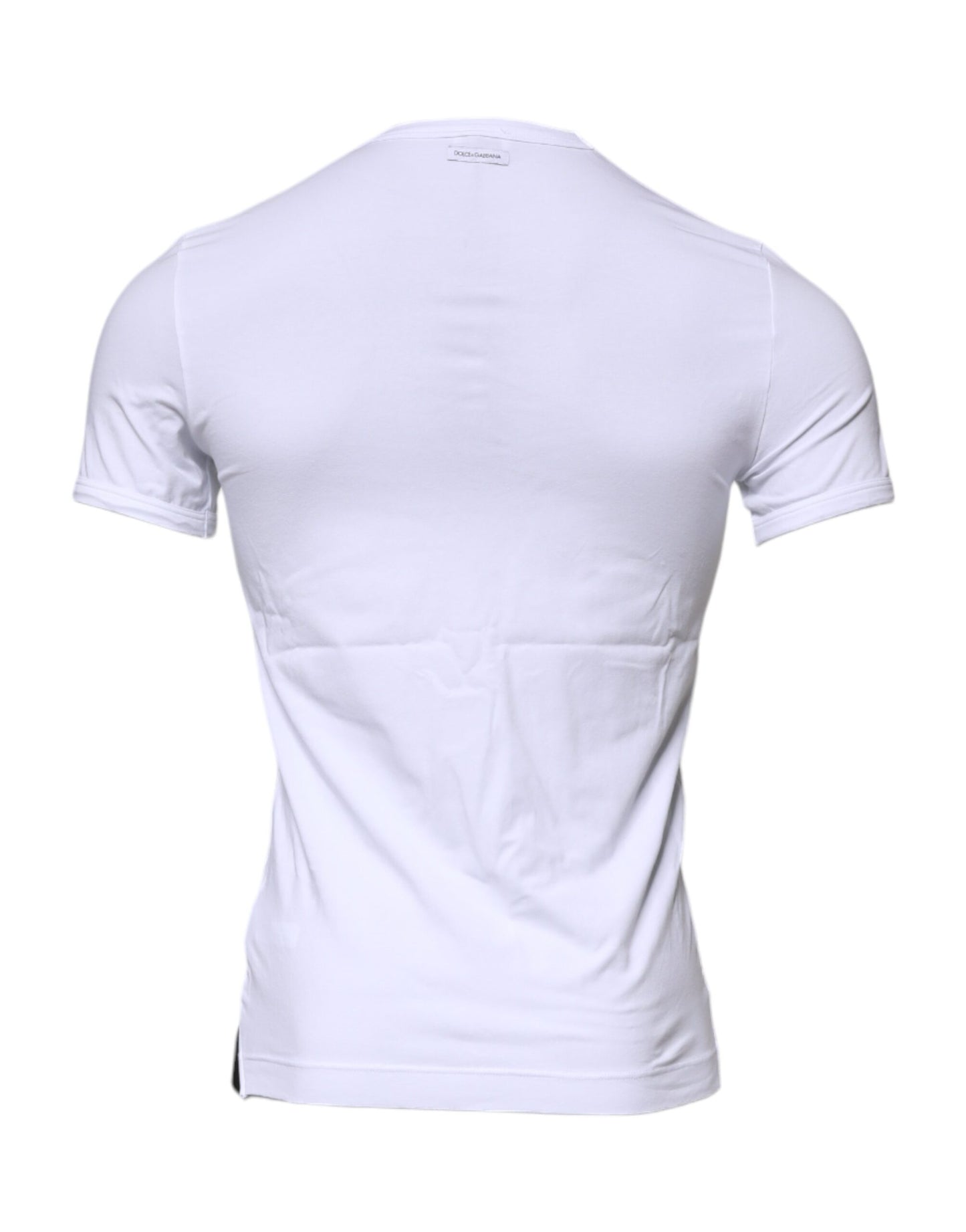 T-shirt ras du cou en coton stretch blanc Dolce & Gabbana