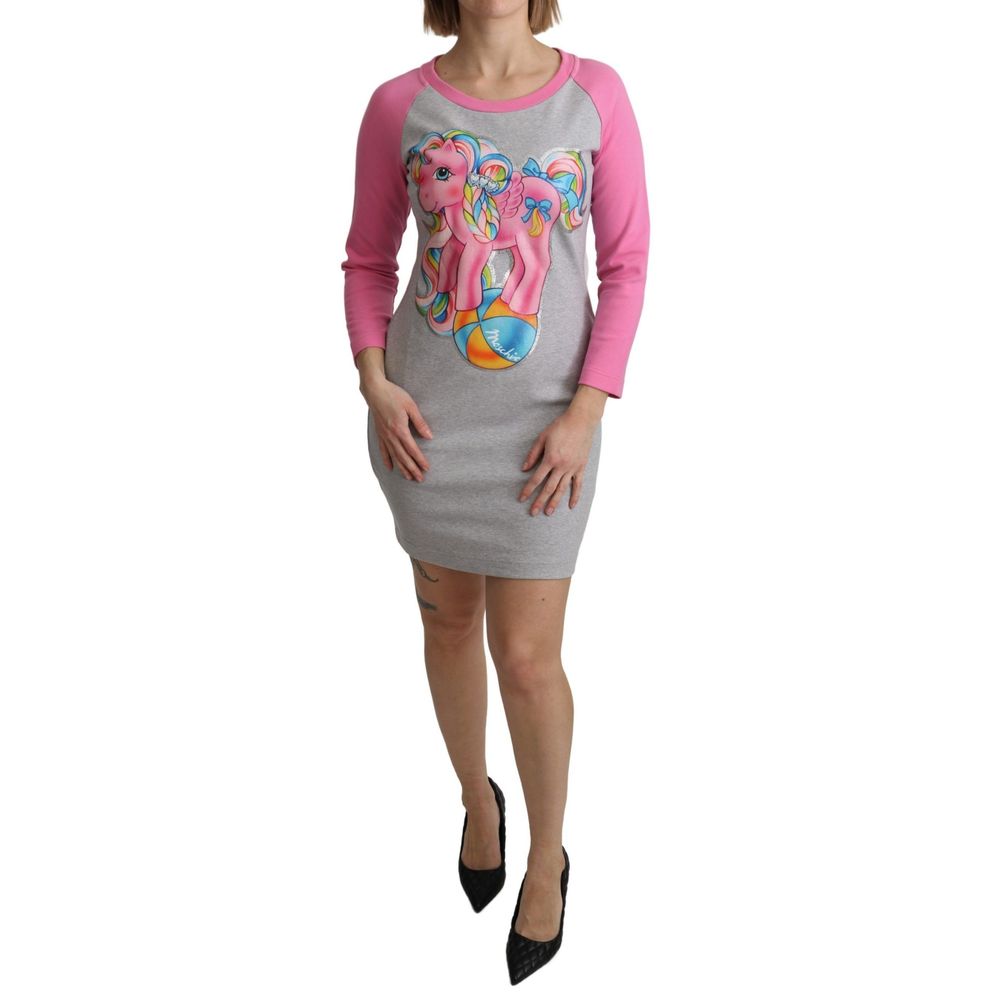 Robe en coton gris Moschino