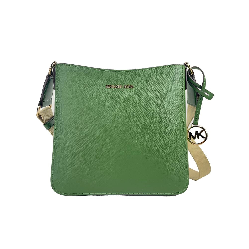 Sac bandoulière en cuir saffiano vert Michael Kors