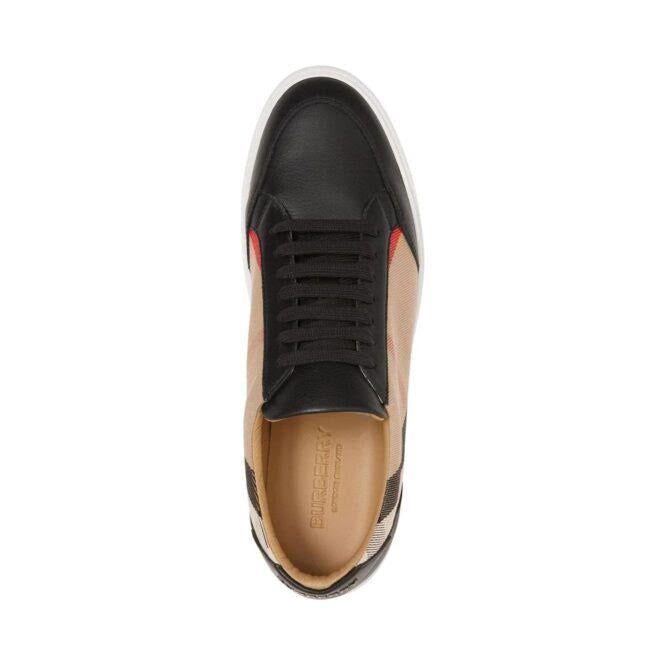 Burberry – Neue Salmond-Sneaker aus schwarzem Leder