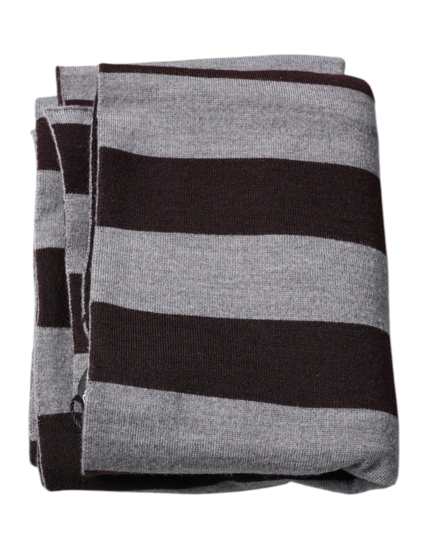Foulard en laine à rayures noires et grises Dolce & Gabbana