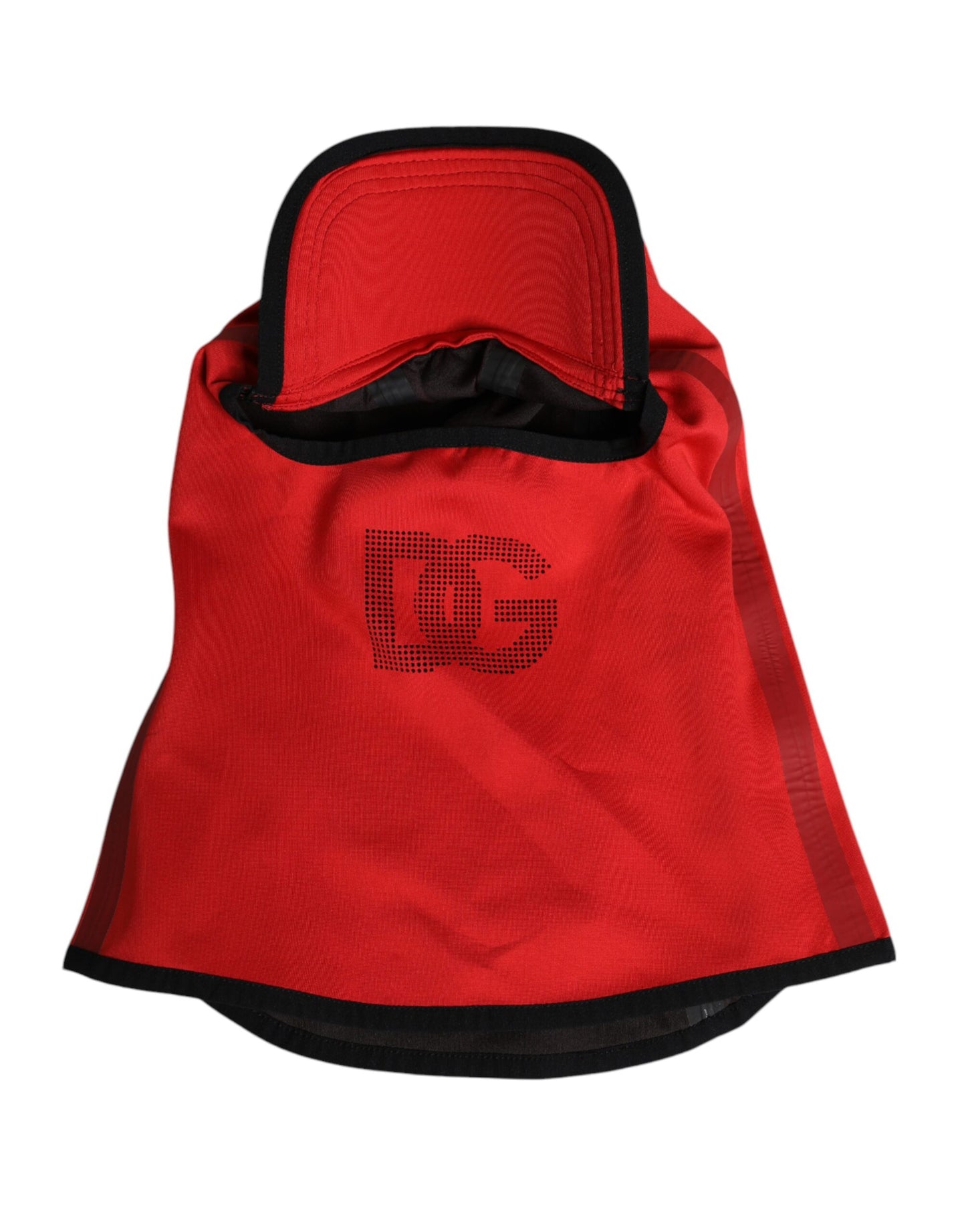Cagoule à large bord en polyester avec logo rouge Dolce & Gabbana