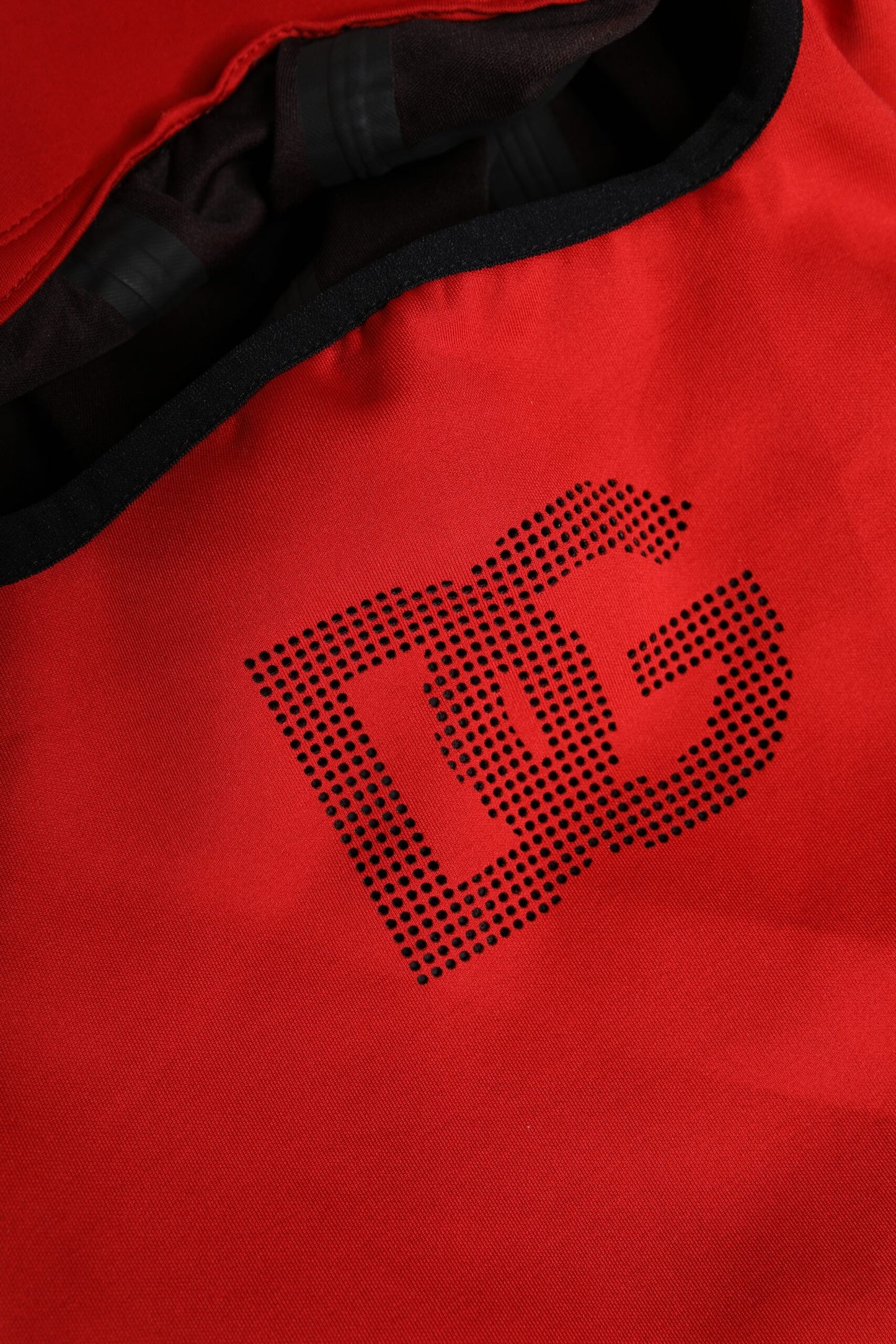 Cagoule à large bord en polyester avec logo rouge Dolce & Gabbana