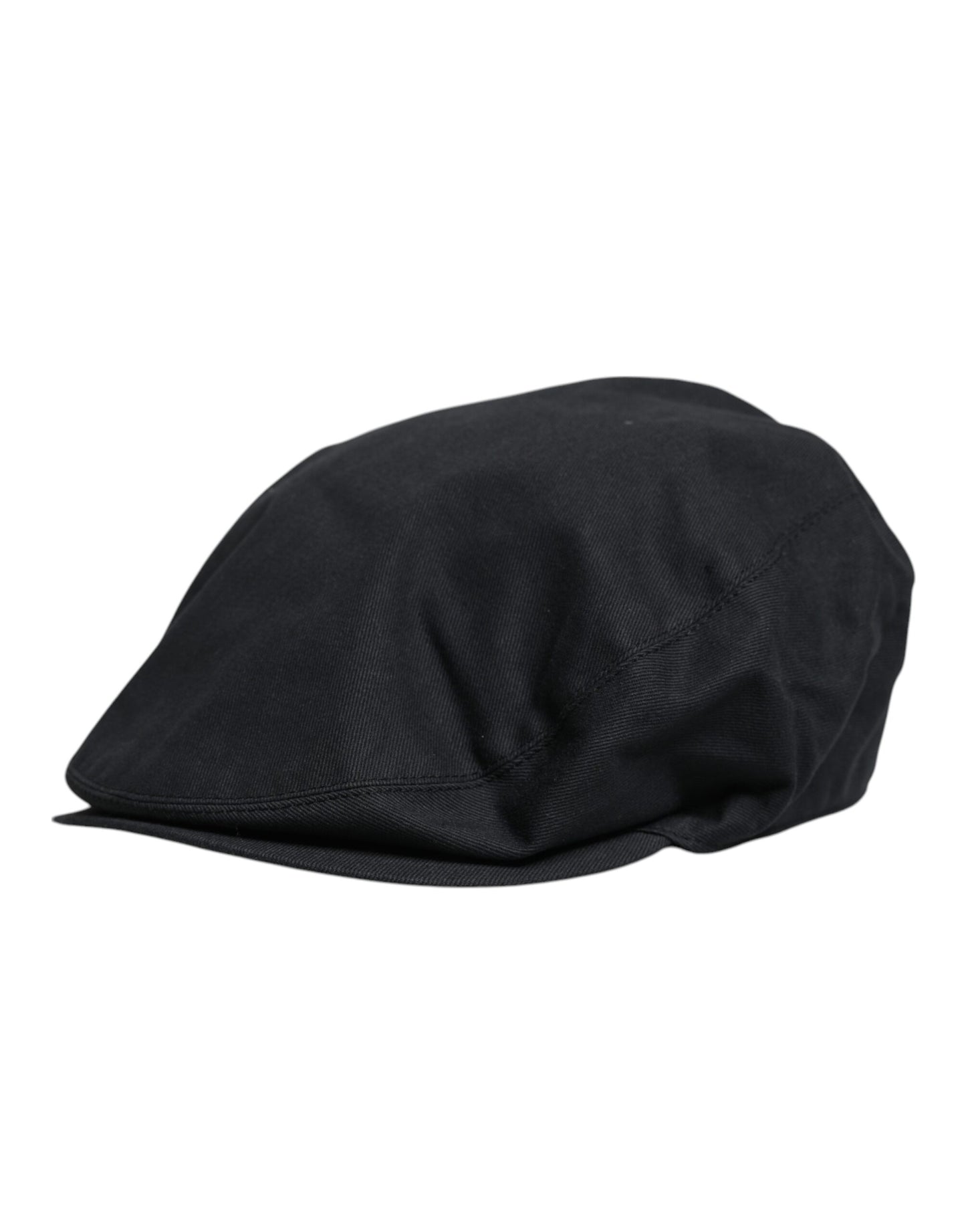 Dolce & Gabbana Chapeau Newsboy Capello Cabbie en coton noir
