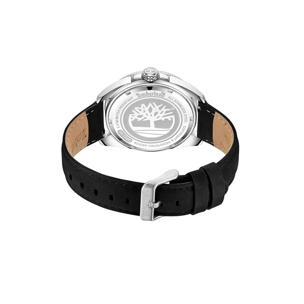 Schwarze Timberland-Lederuhr