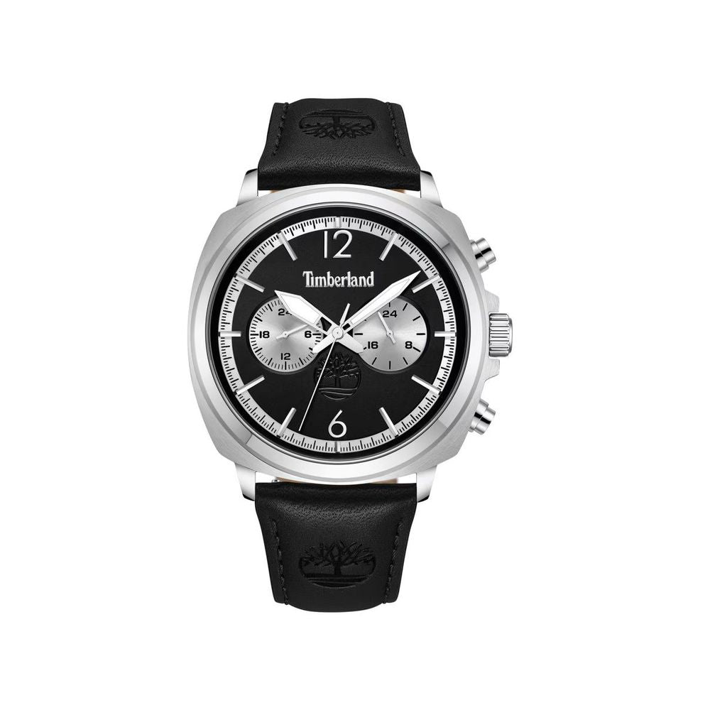 Orangefarbene Timberland-Lederuhr