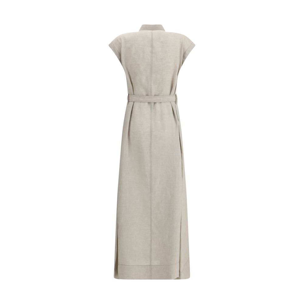 Brunello Cucinelli Robe longue en lin