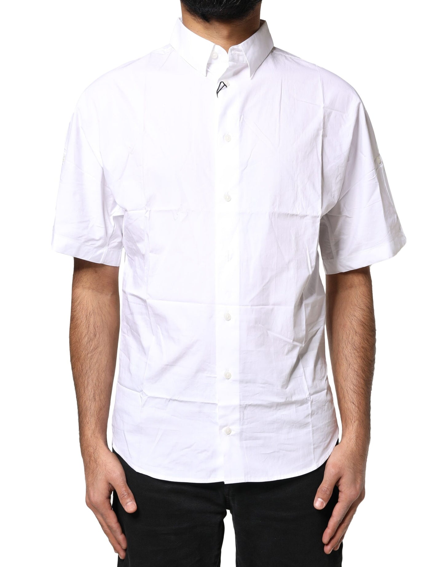 Polo décontracté à boutons en coton blanc Dolce & Gabbana pour homme