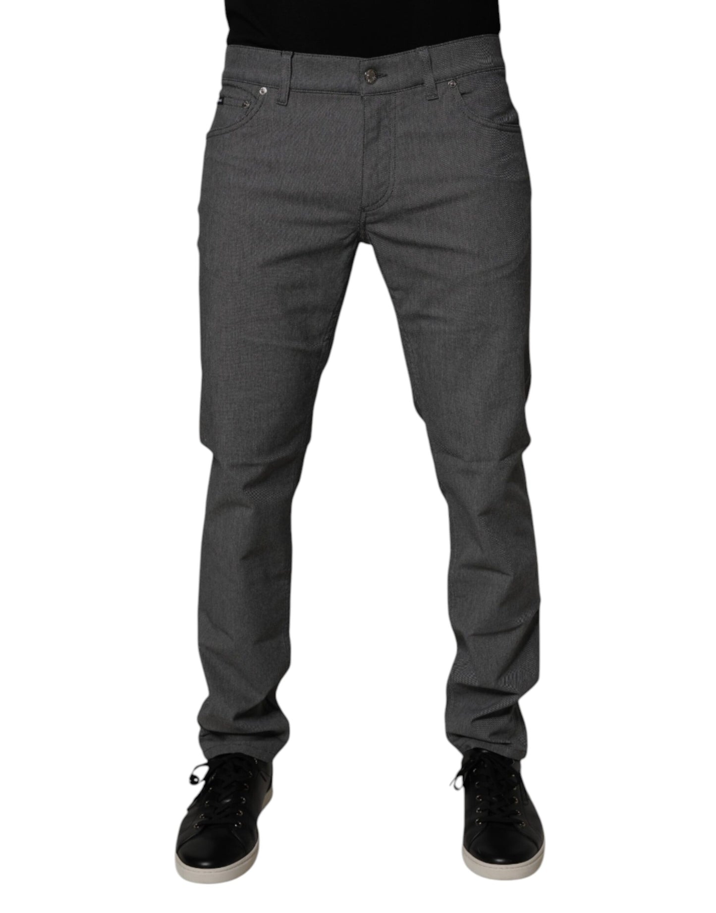 Jean skinny en coton stretch gris Dolce & Gabbana