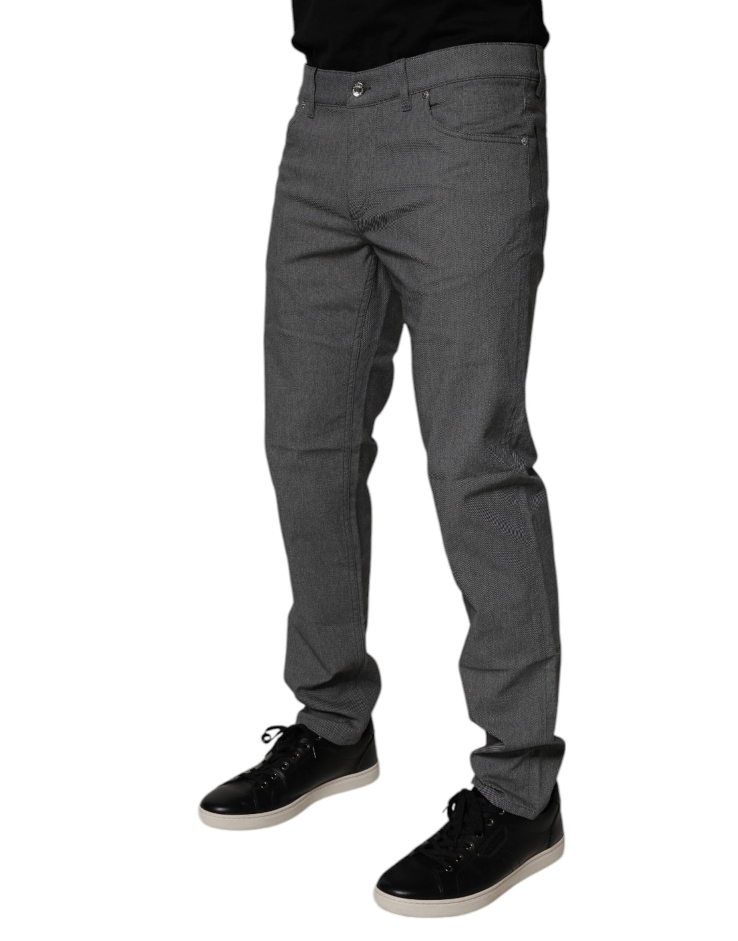 Jean skinny en coton stretch gris Dolce & Gabbana