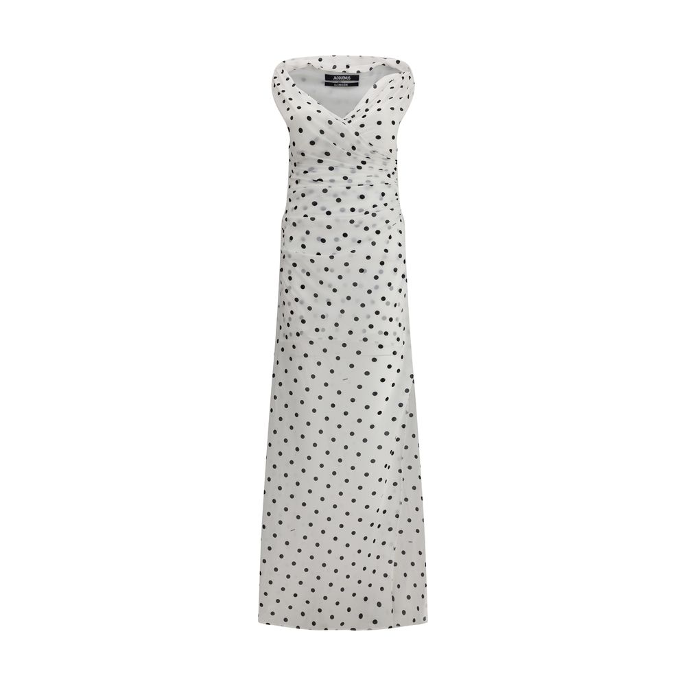 Jacquemus Rita Pois langes Kleid