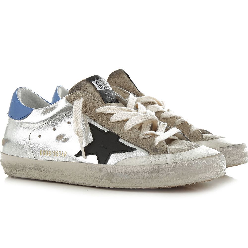 Golden Goose Grauer Sneaker aus Kalbsleder