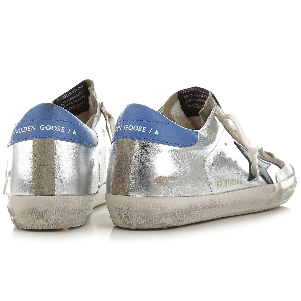 Golden Goose Grauer Sneaker aus Kalbsleder