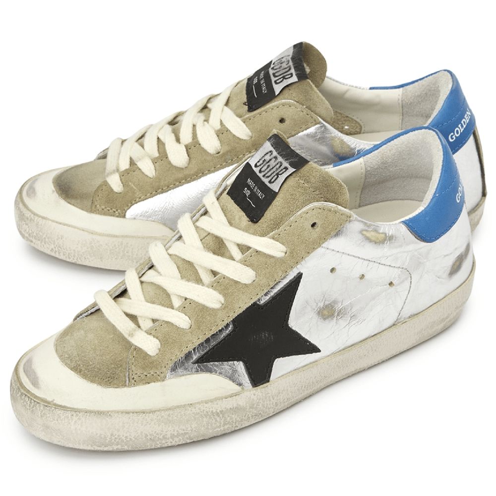 Golden Goose Grauer Sneaker aus Kalbsleder