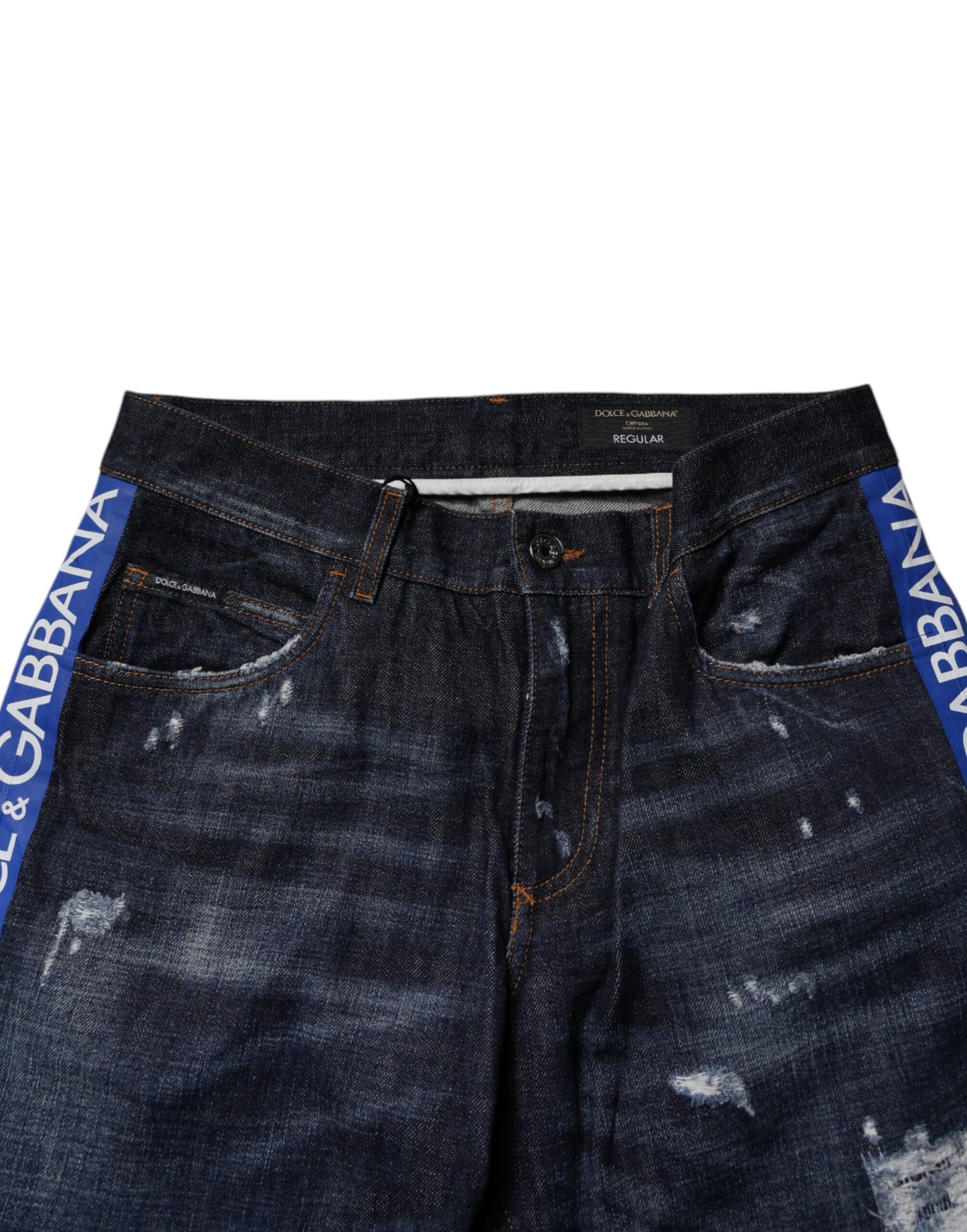 Jean skinny en coton bleu foncé Dolce & Gabbana