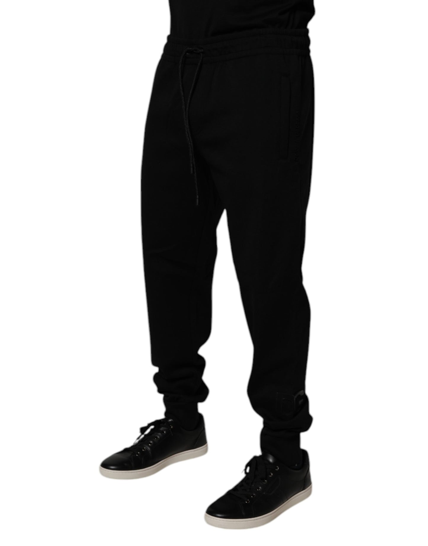 Pantalon de jogging en coton mélangé noir Dolce & Gabbana