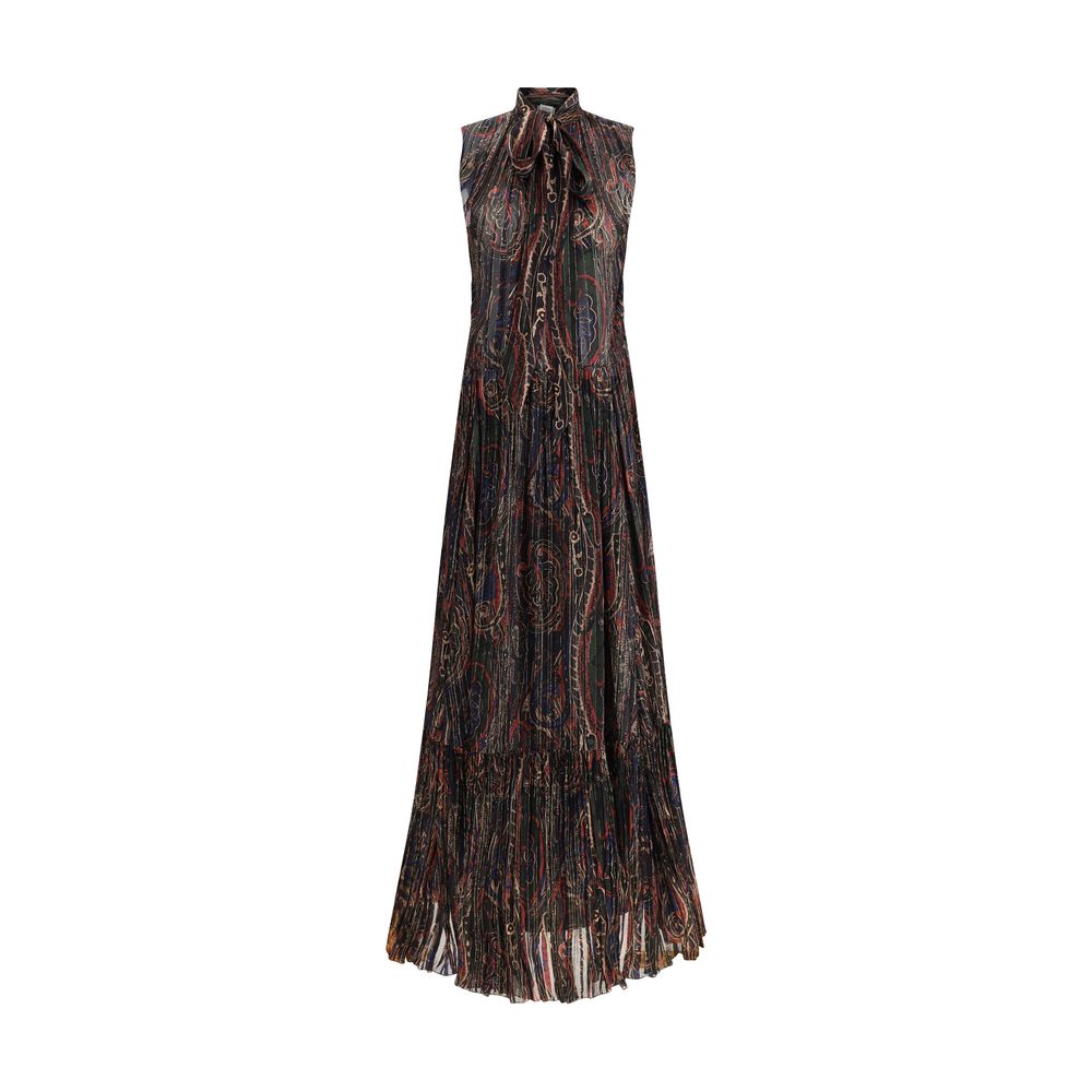 Saint Laurent Paisley-langes Kleid