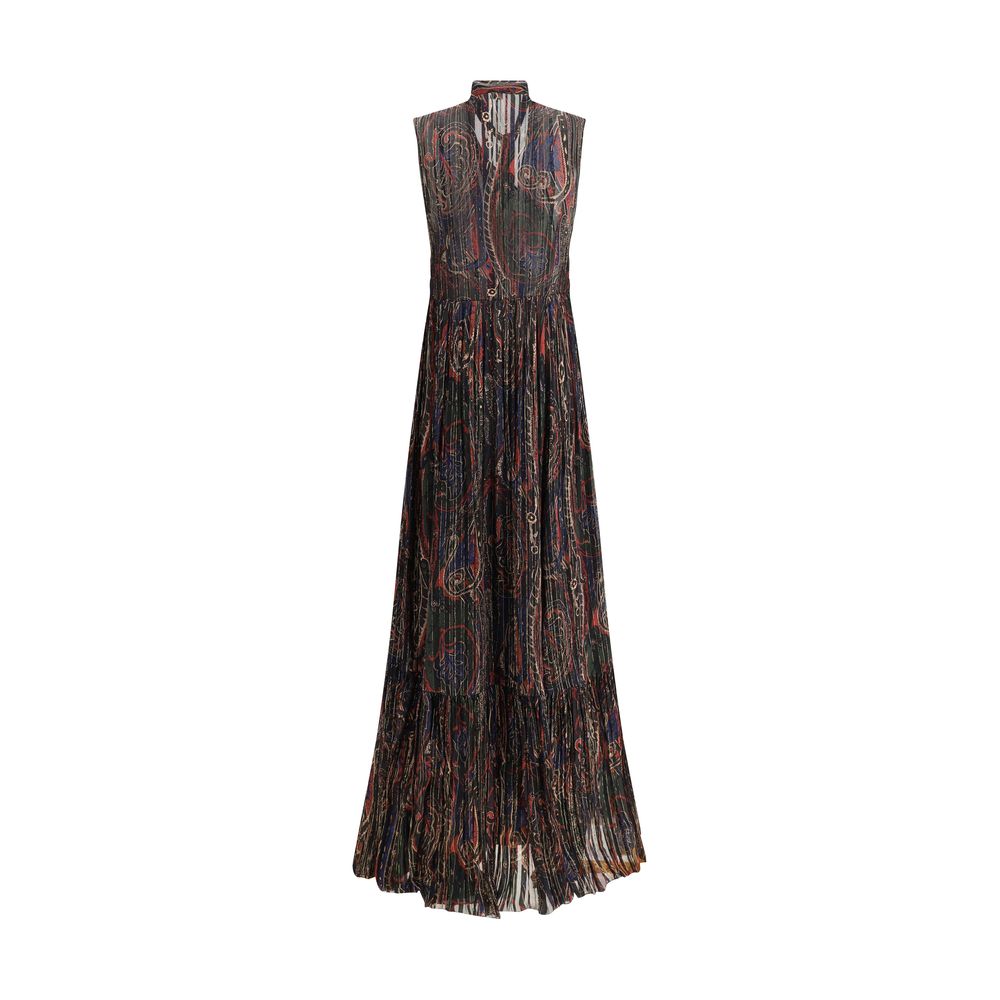 Saint Laurent Paisley-langes Kleid