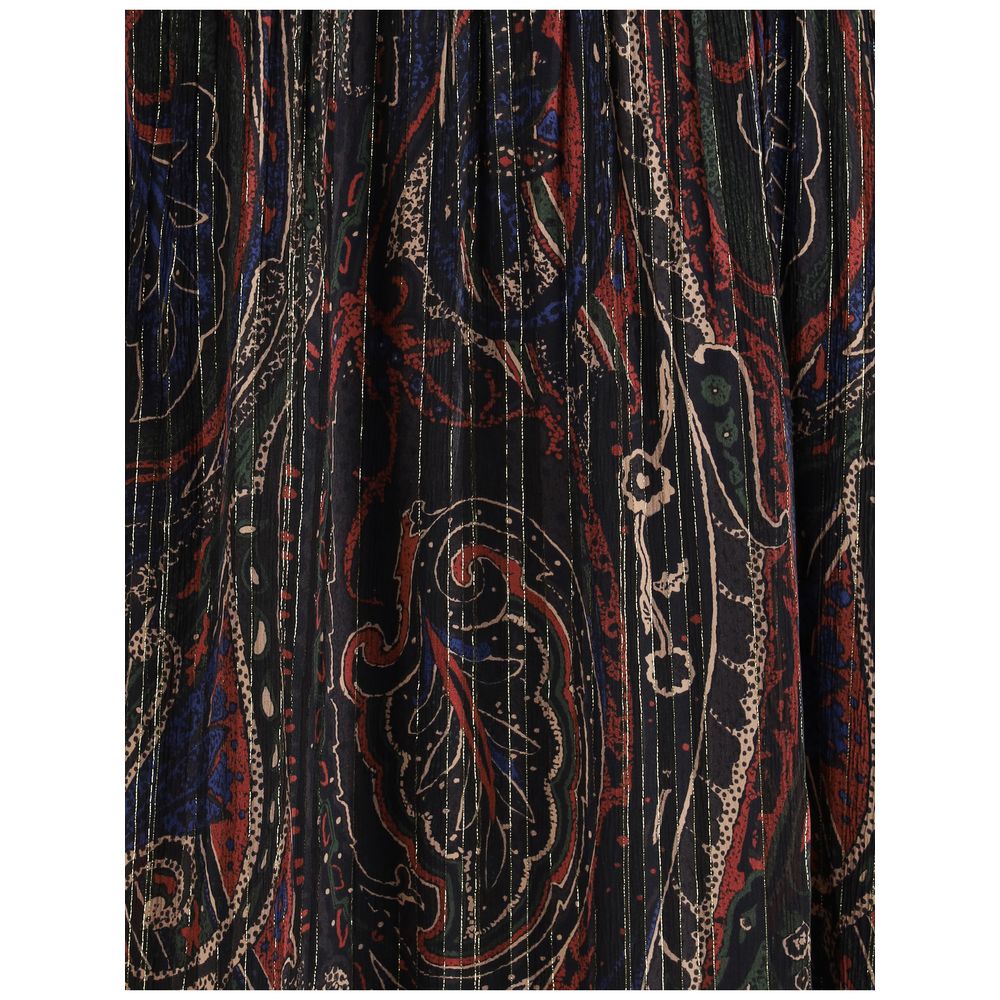 Saint Laurent Paisley-langes Kleid