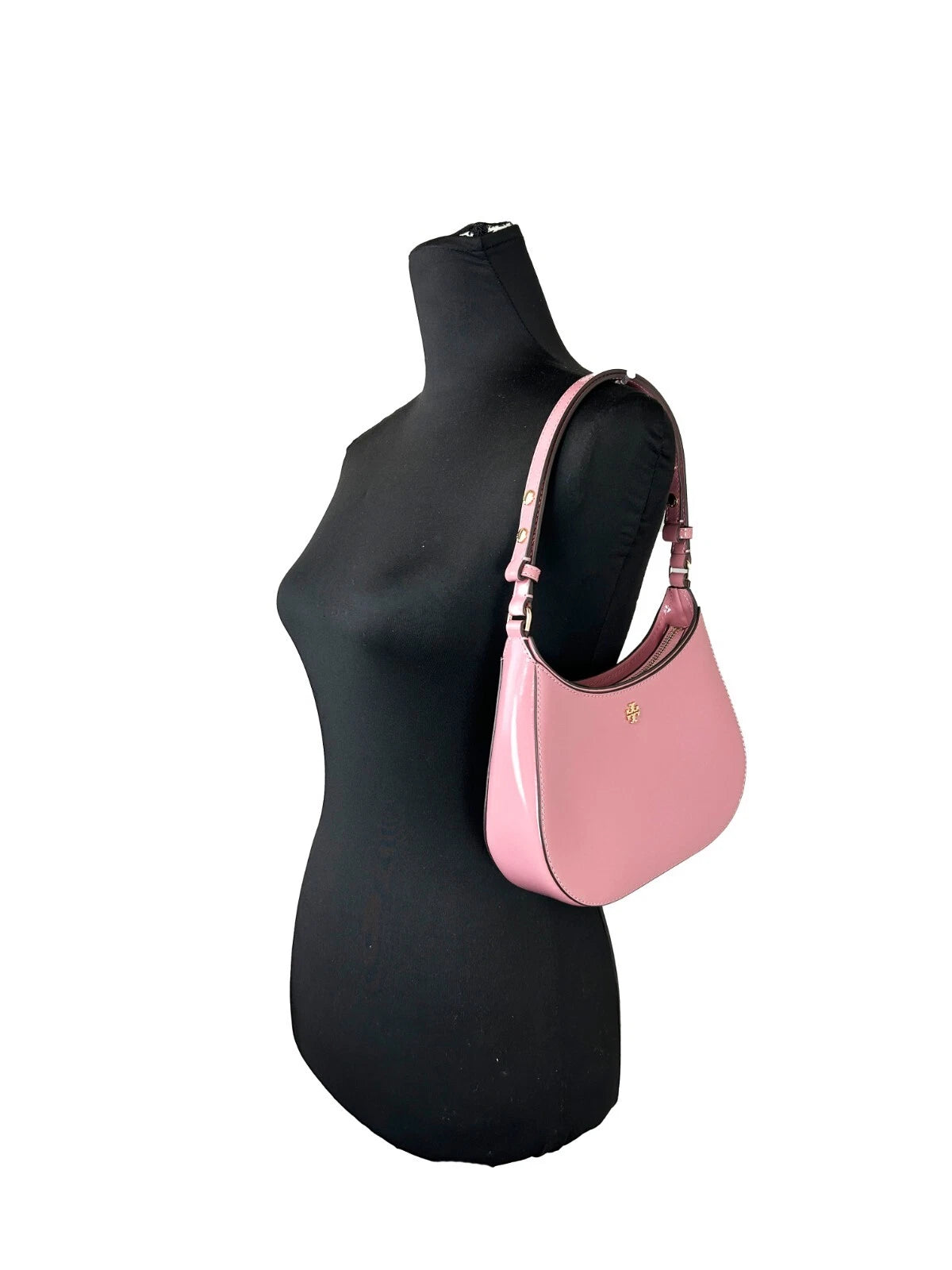 Tory Burch Patent Emerson Kleine Umhängetasche Pink