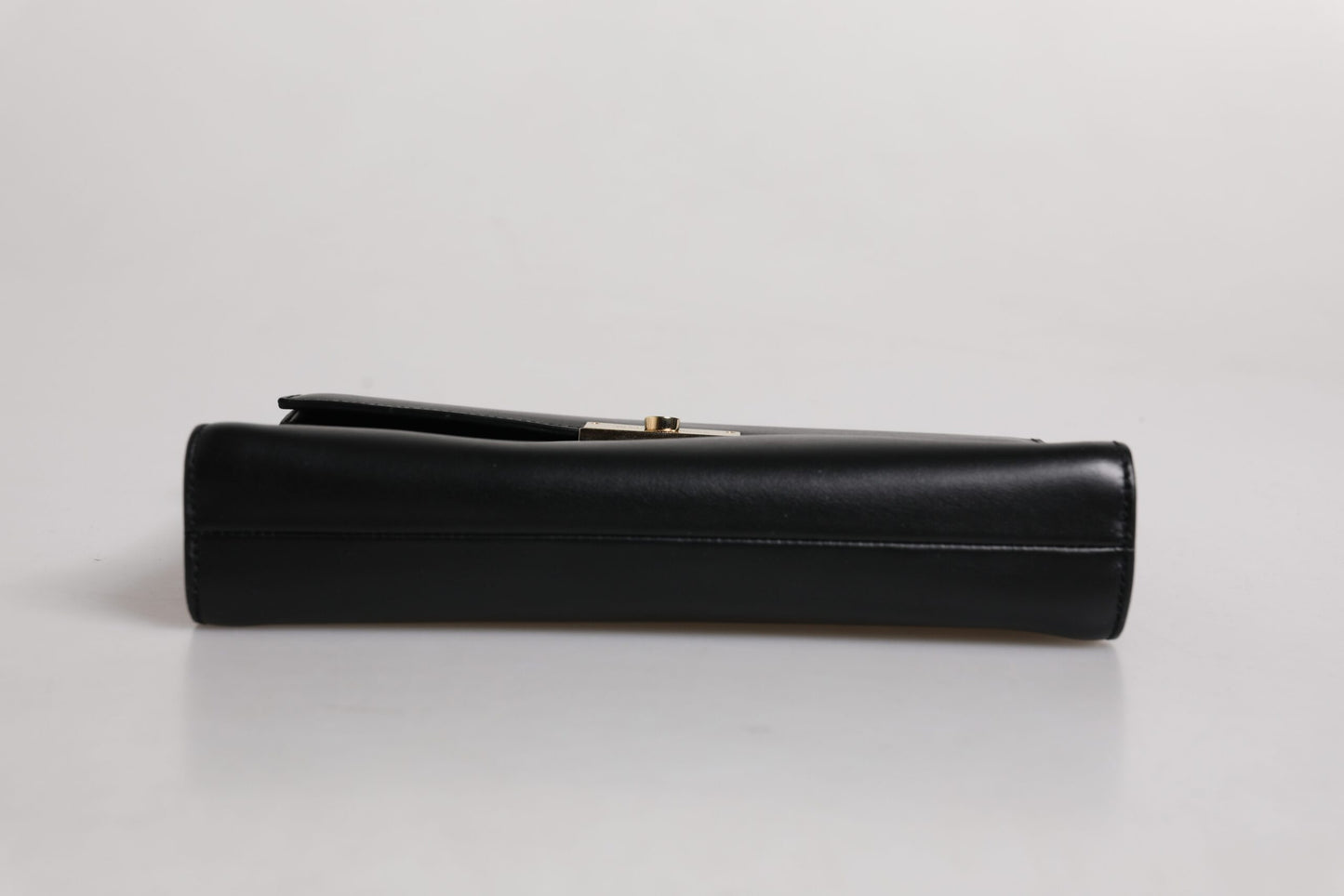 Sac porte-documents en cuir noir Dolce & Gabbana avec plaque logo