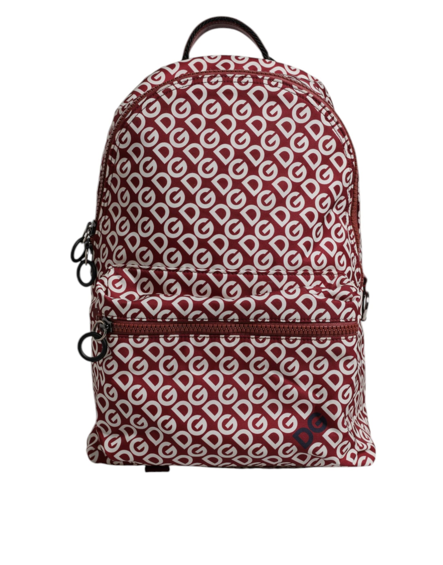 Sac à dos de voyage Dolce & Gabbana en nylon rouge et blanc avec logo DG imprimé