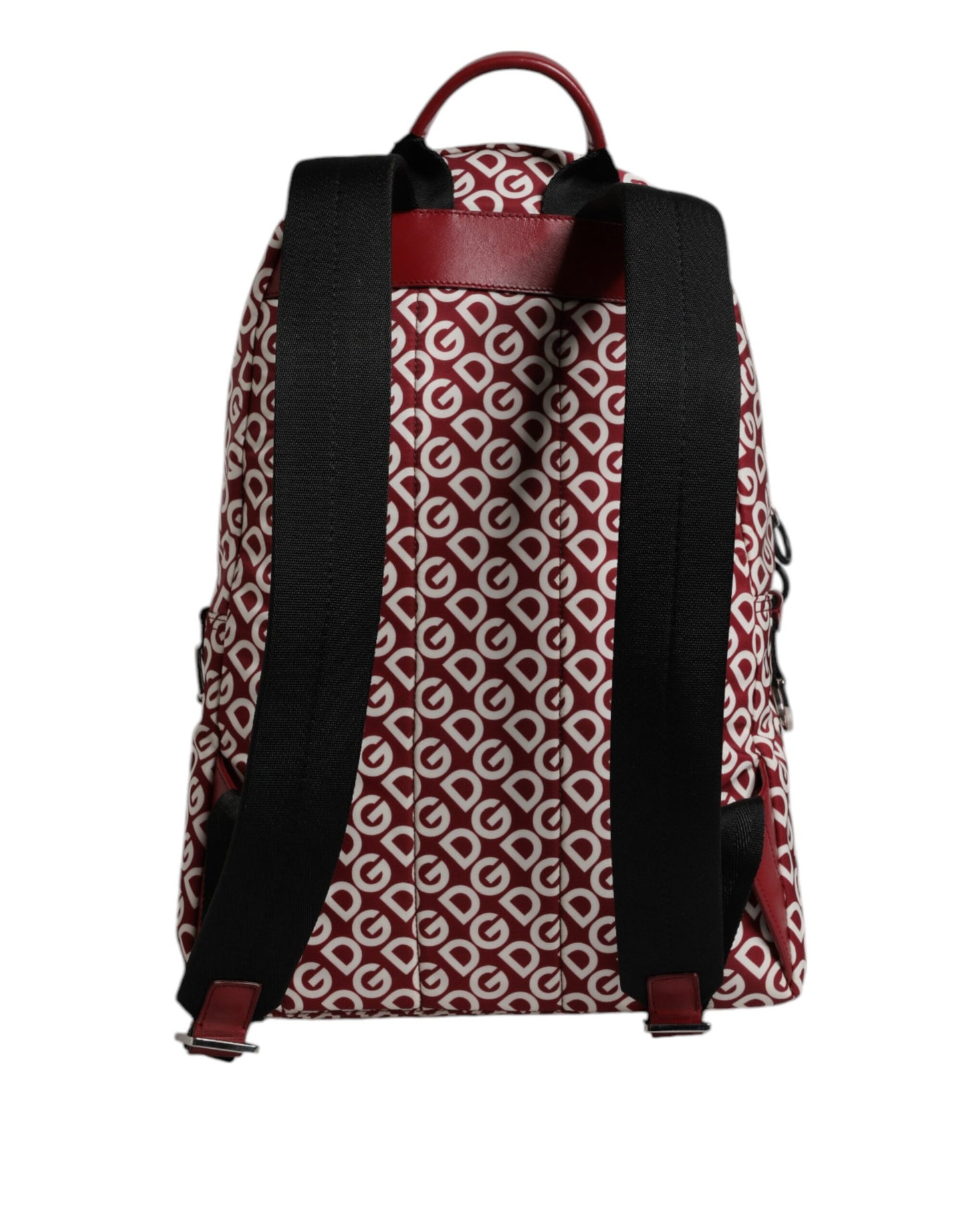 Sac à dos de voyage Dolce & Gabbana en nylon rouge et blanc avec logo DG imprimé