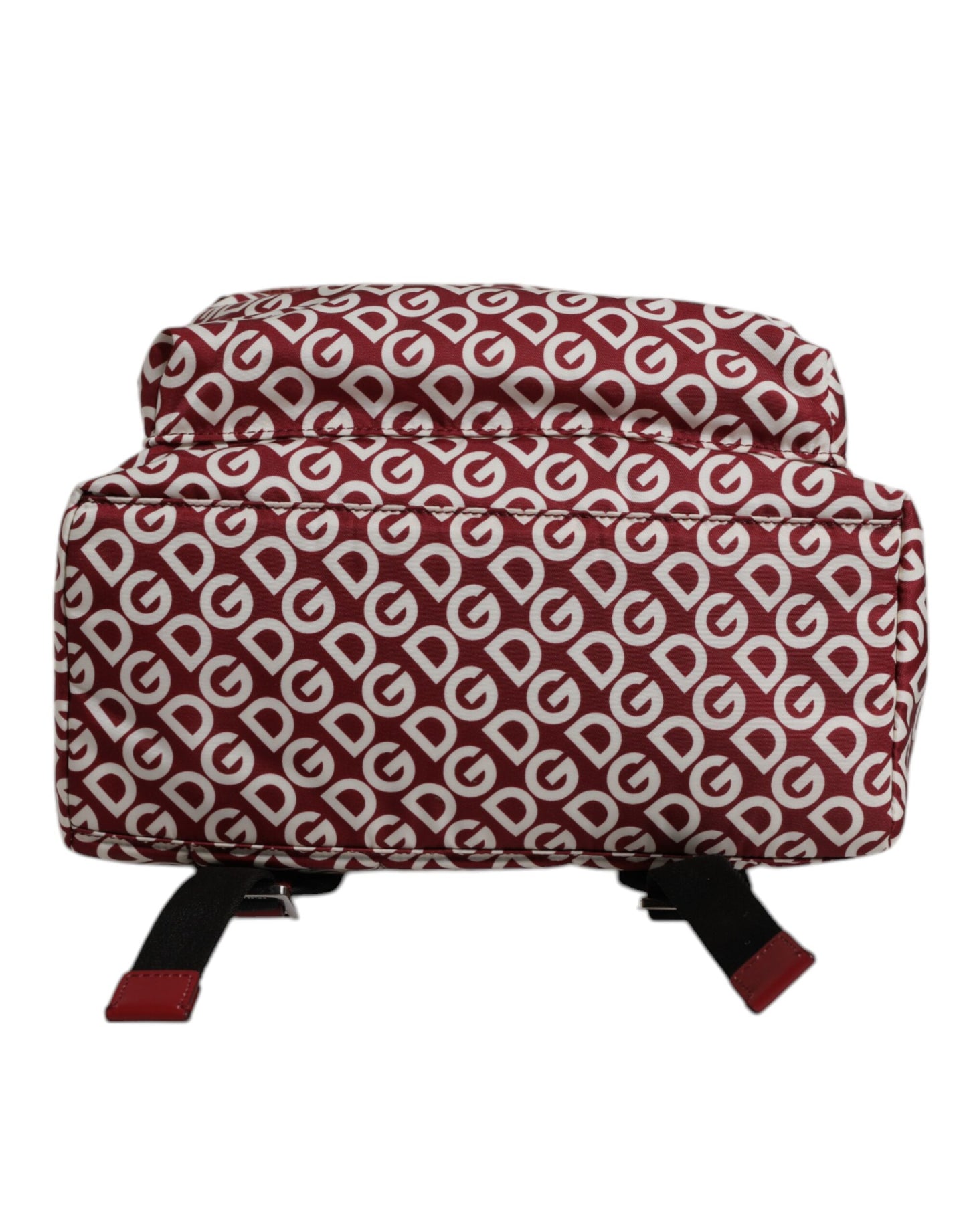 Sac à dos de voyage Dolce & Gabbana en nylon rouge et blanc avec logo DG imprimé