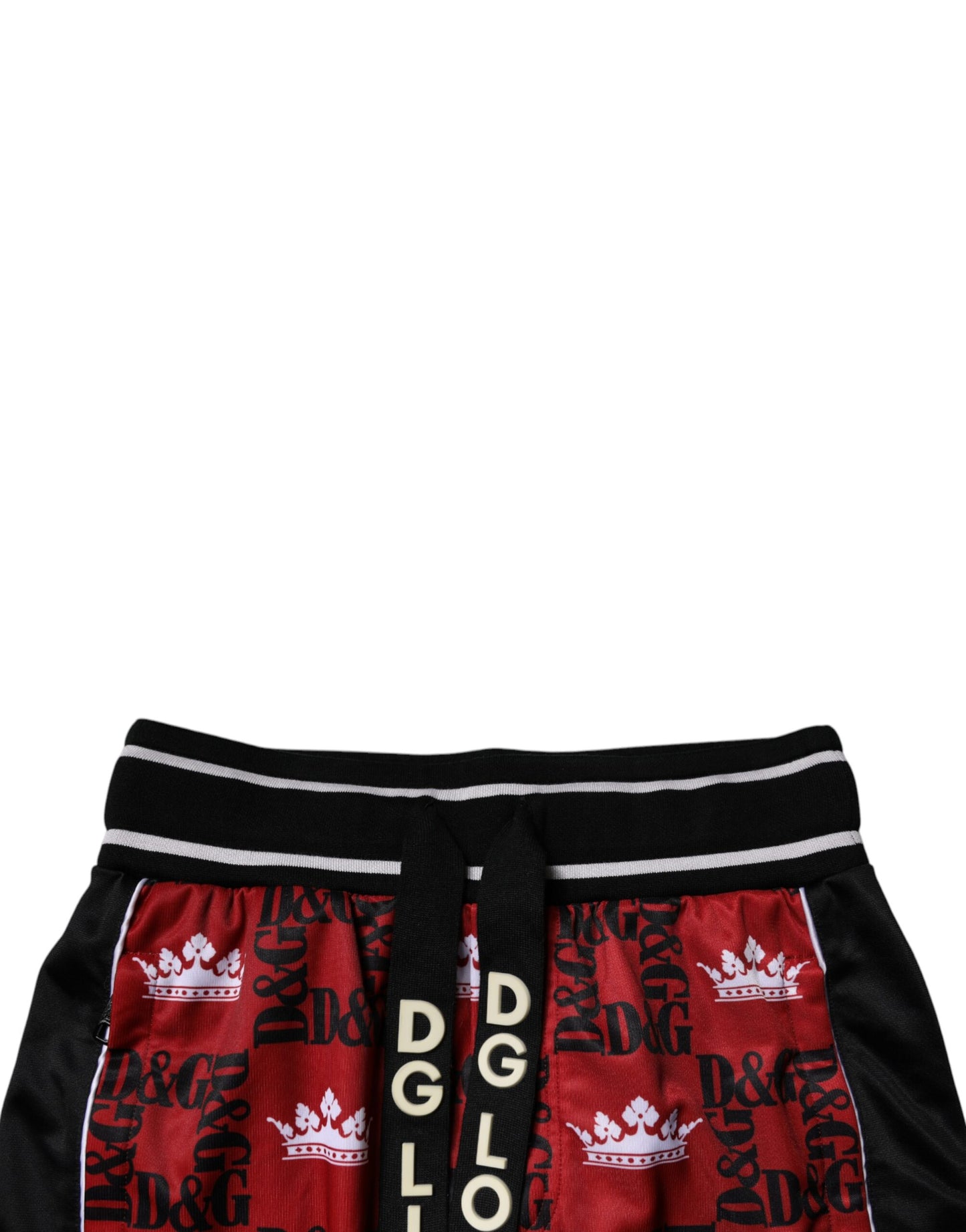 Pantalon de survêtement Dolce & Gabbana pour homme avec logo couronne rouge et monogramme