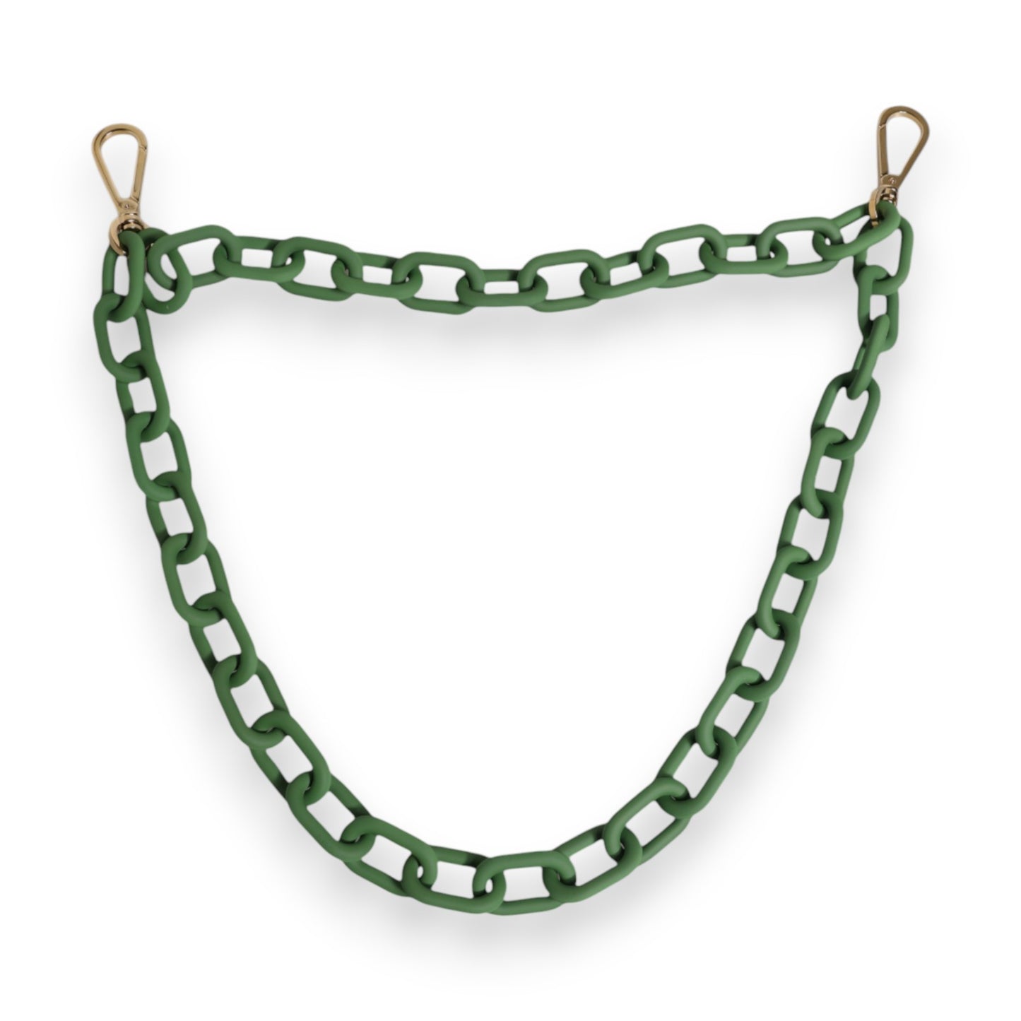 Chaîne de portefeuille épaisse en acrylique plexiglas vert Dolce & Gabbana avec quincaillerie dorée