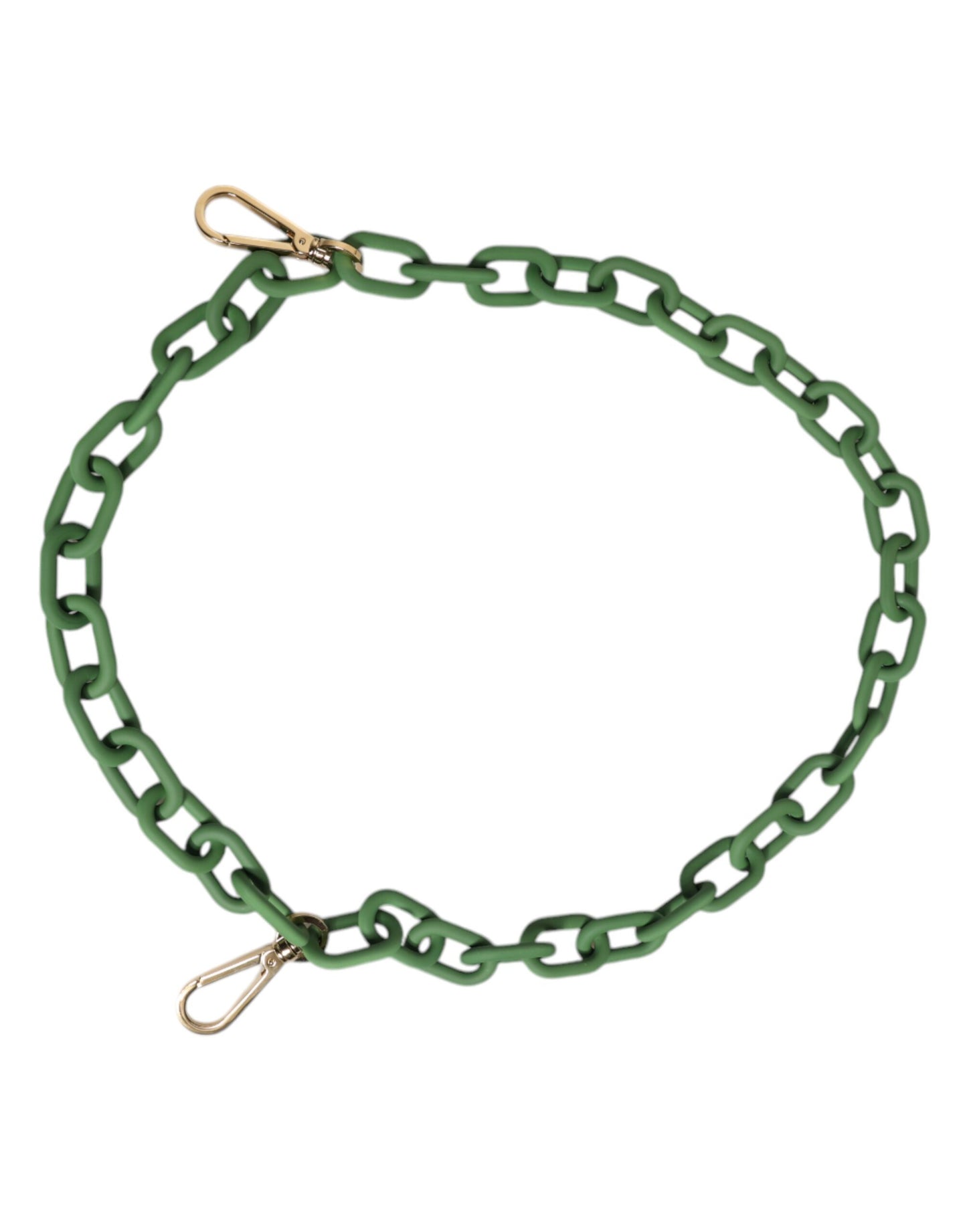Chaîne de portefeuille épaisse en acrylique plexiglas vert Dolce & Gabbana avec quincaillerie dorée