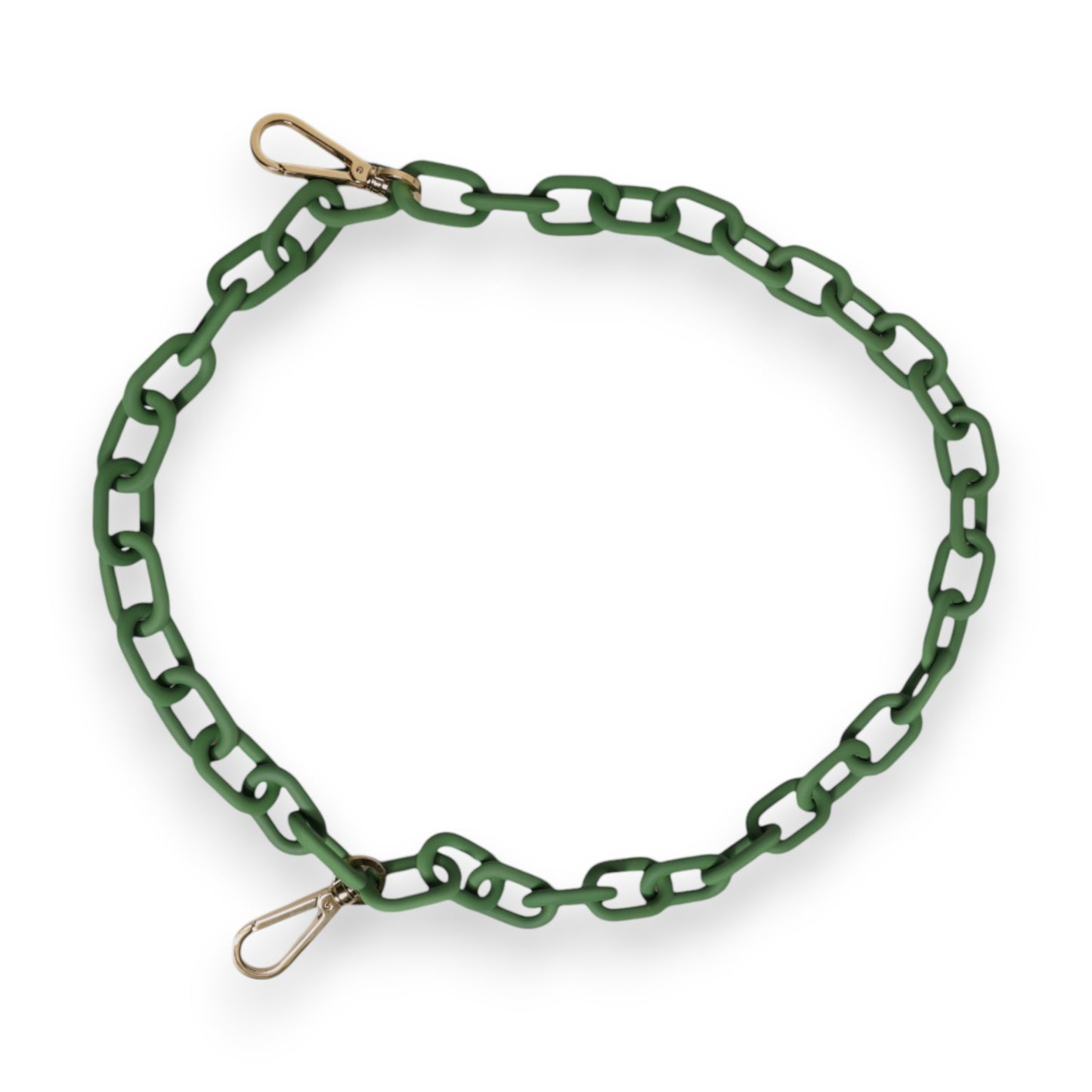 Chaîne de portefeuille épaisse en acrylique plexiglas vert Dolce & Gabbana avec quincaillerie dorée