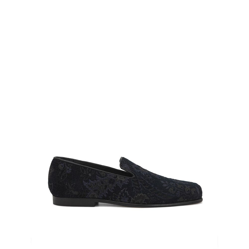 Etro Slip-On-Loafer aus blauem Leder