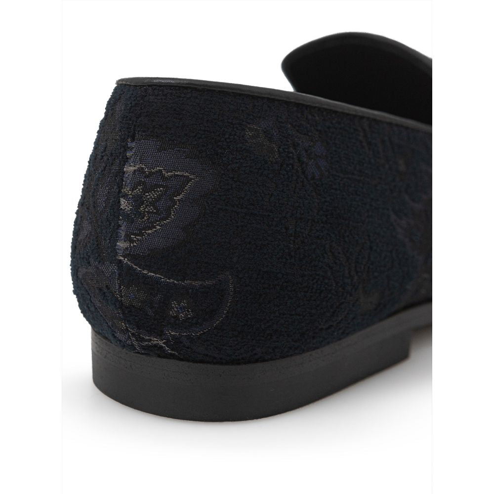 Etro Slip-On-Loafer aus blauem Leder