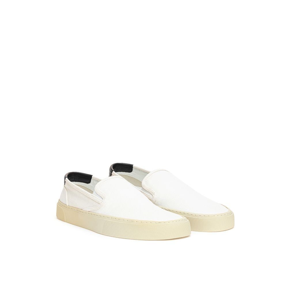 Saint Laurent – Weiße Baumwoll-Sneaker