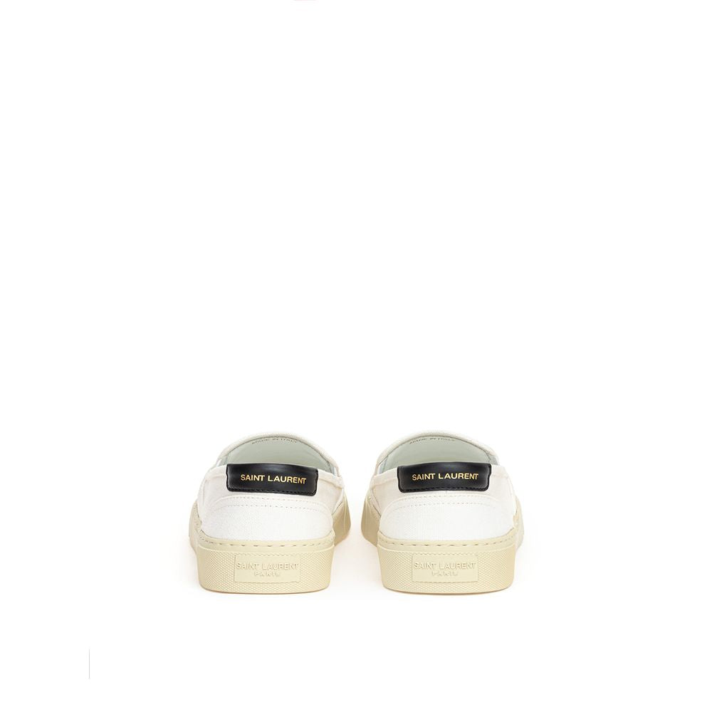 Saint Laurent – Weiße Baumwoll-Sneaker