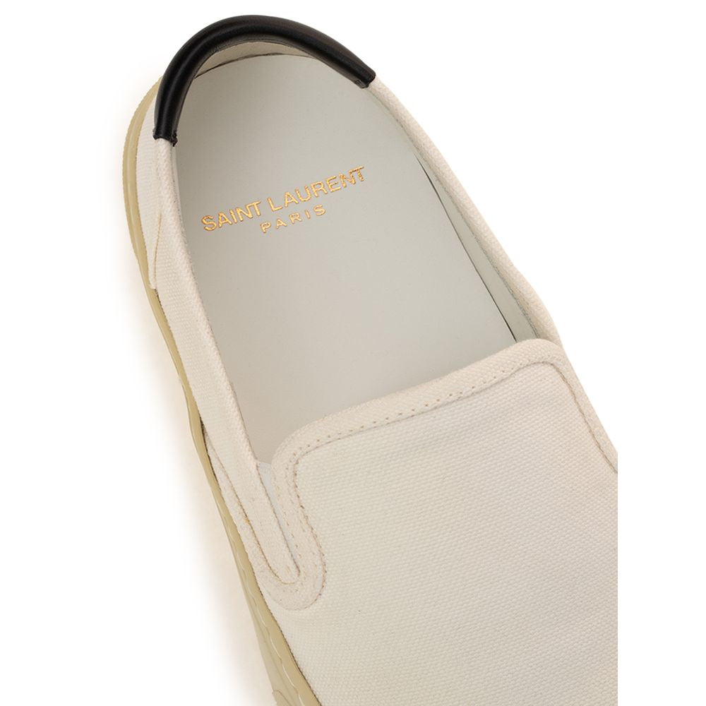 Saint Laurent – Weiße Baumwoll-Sneaker