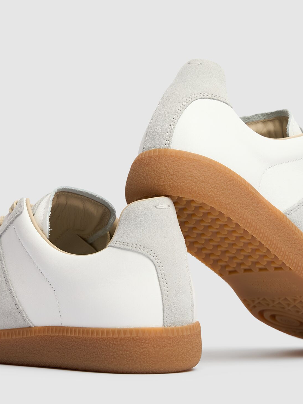 Maison Margiela Niedrige Sneakers aus Leder und Wildleder