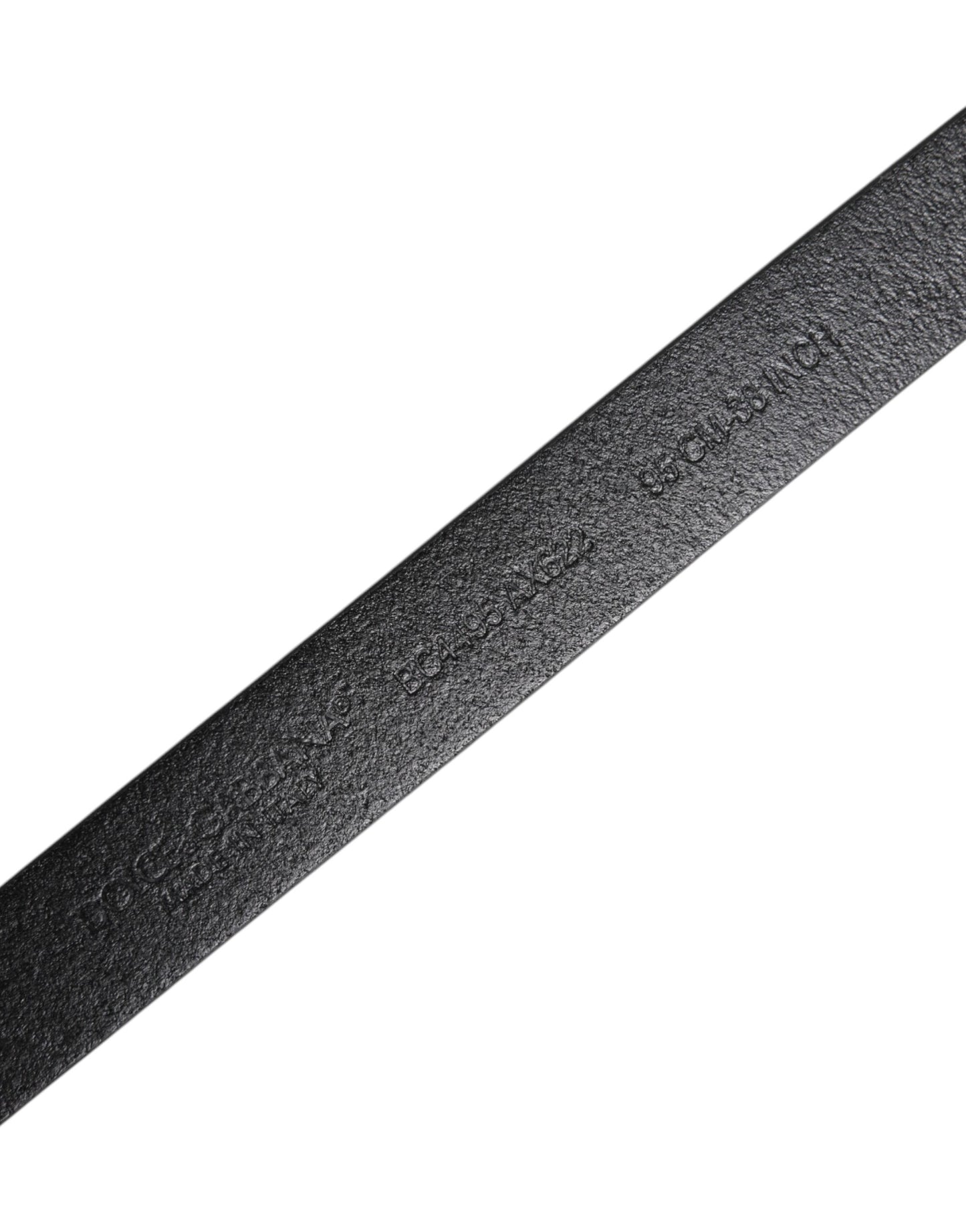 Ceinture Dolce & Gabbana en cuir de veau noir avec boucle en métal doré
