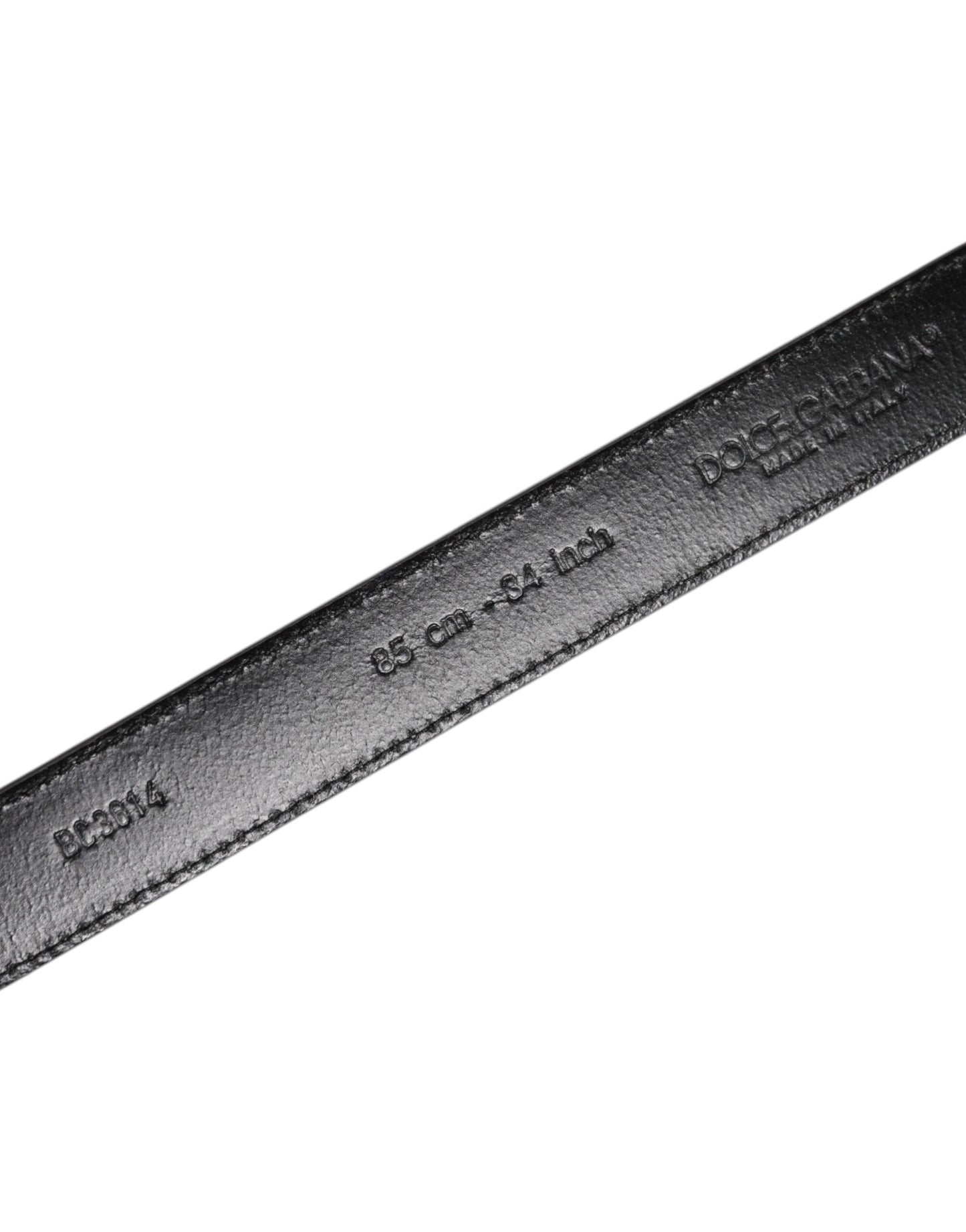 Ceinture Dolce & Gabbana en cuir gris avec boucle en métal argenté