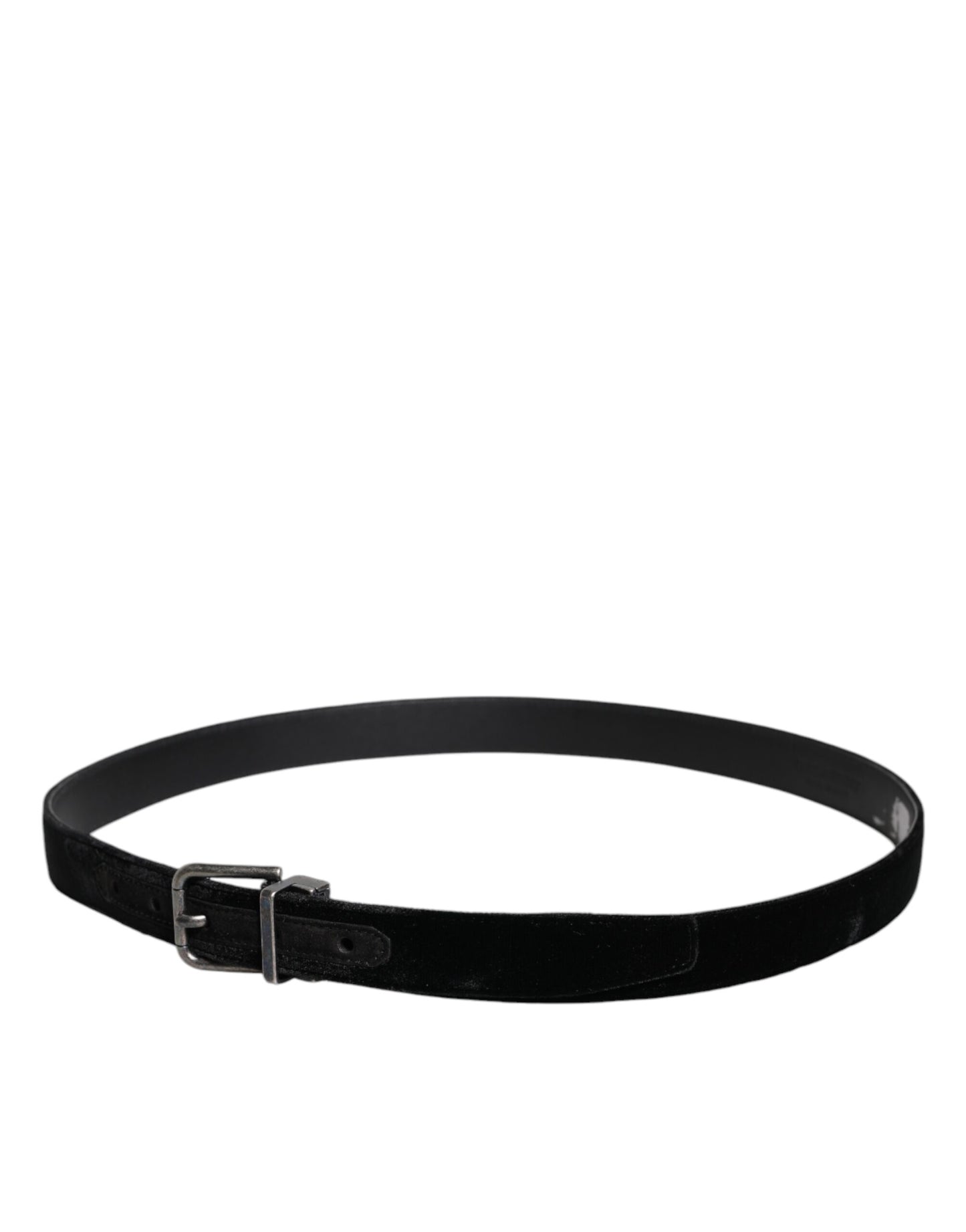 Ceinture classique en cuir noir avec boucle en métal Dolce & Gabbana