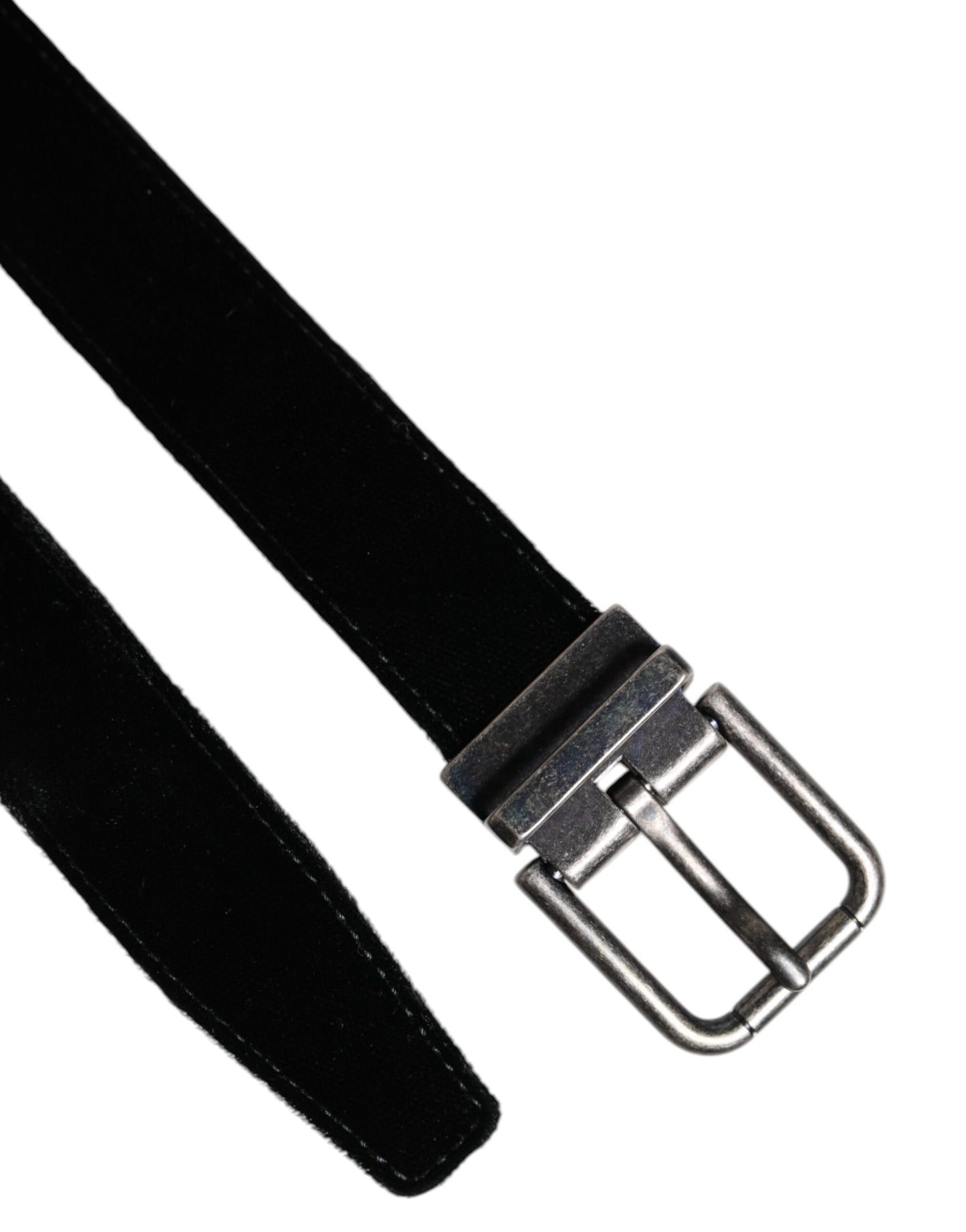 Ceinture classique en cuir noir avec boucle en métal Dolce & Gabbana
